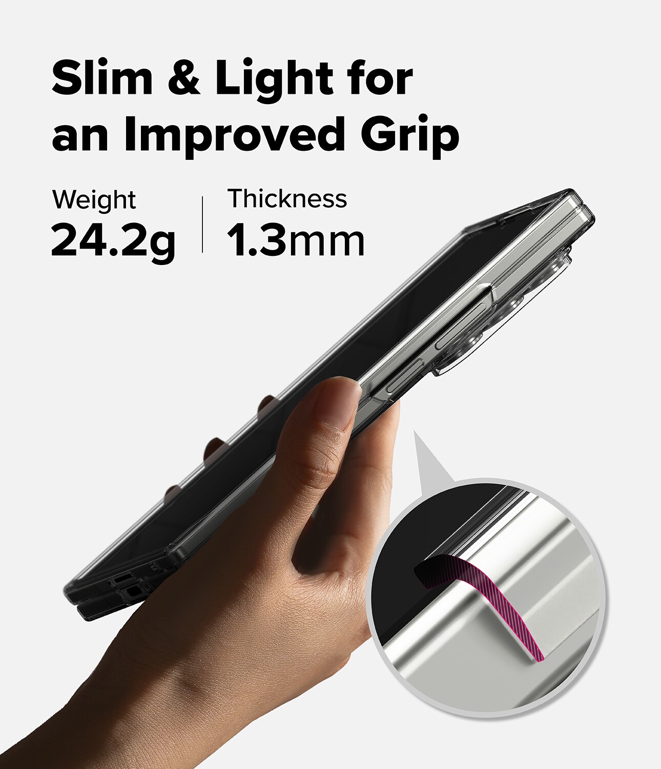 Samsung Galaxy Z Fold 7 Slim magnetisk cover, Gennemsigtig
