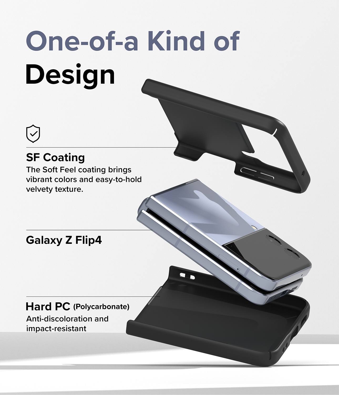 Samsung Galaxy Z Flip 4 Slim cover, Sort