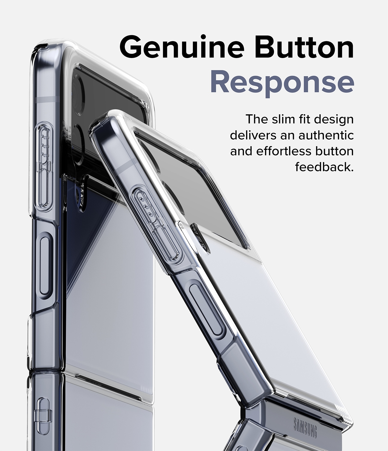 Samsung Galaxy Z Flip 4 Slim cover, Gennemsigtig