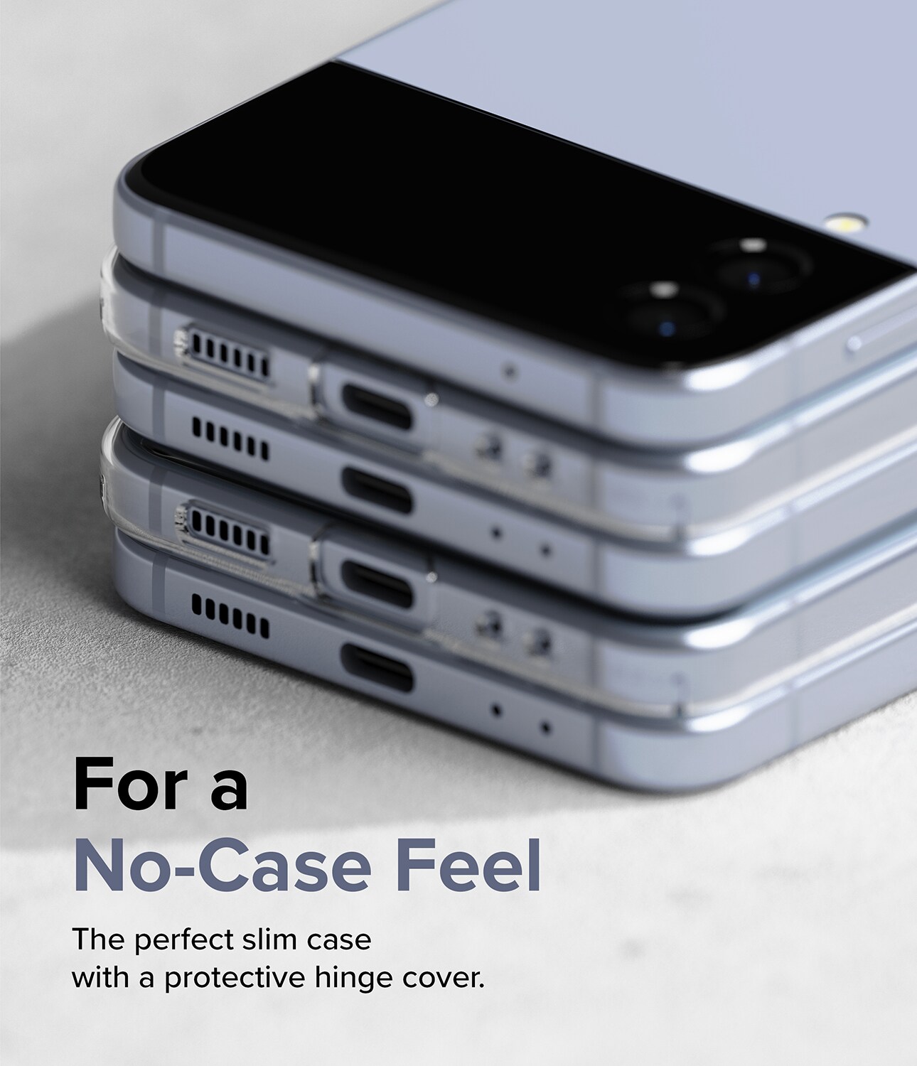 Samsung Galaxy Z Flip 4 Slim cover, Gennemsigtig