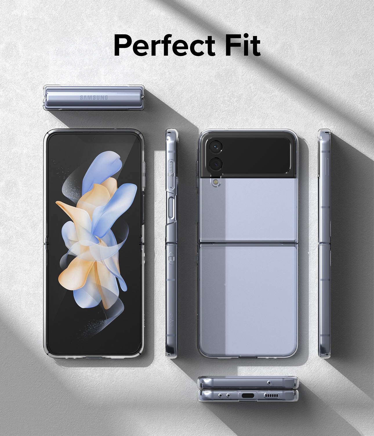 Samsung Galaxy Z Flip 4 Slim cover, Gennemsigtig