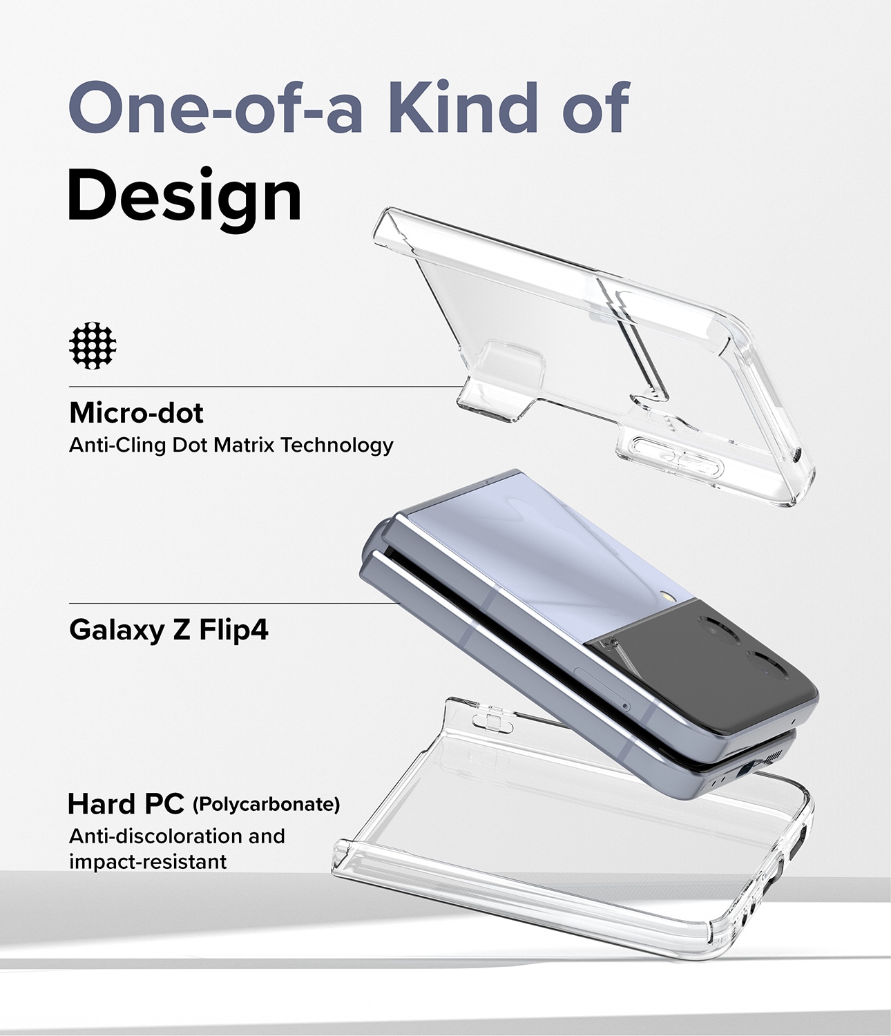 Samsung Galaxy Z Flip 4 Slim cover, Gennemsigtig
