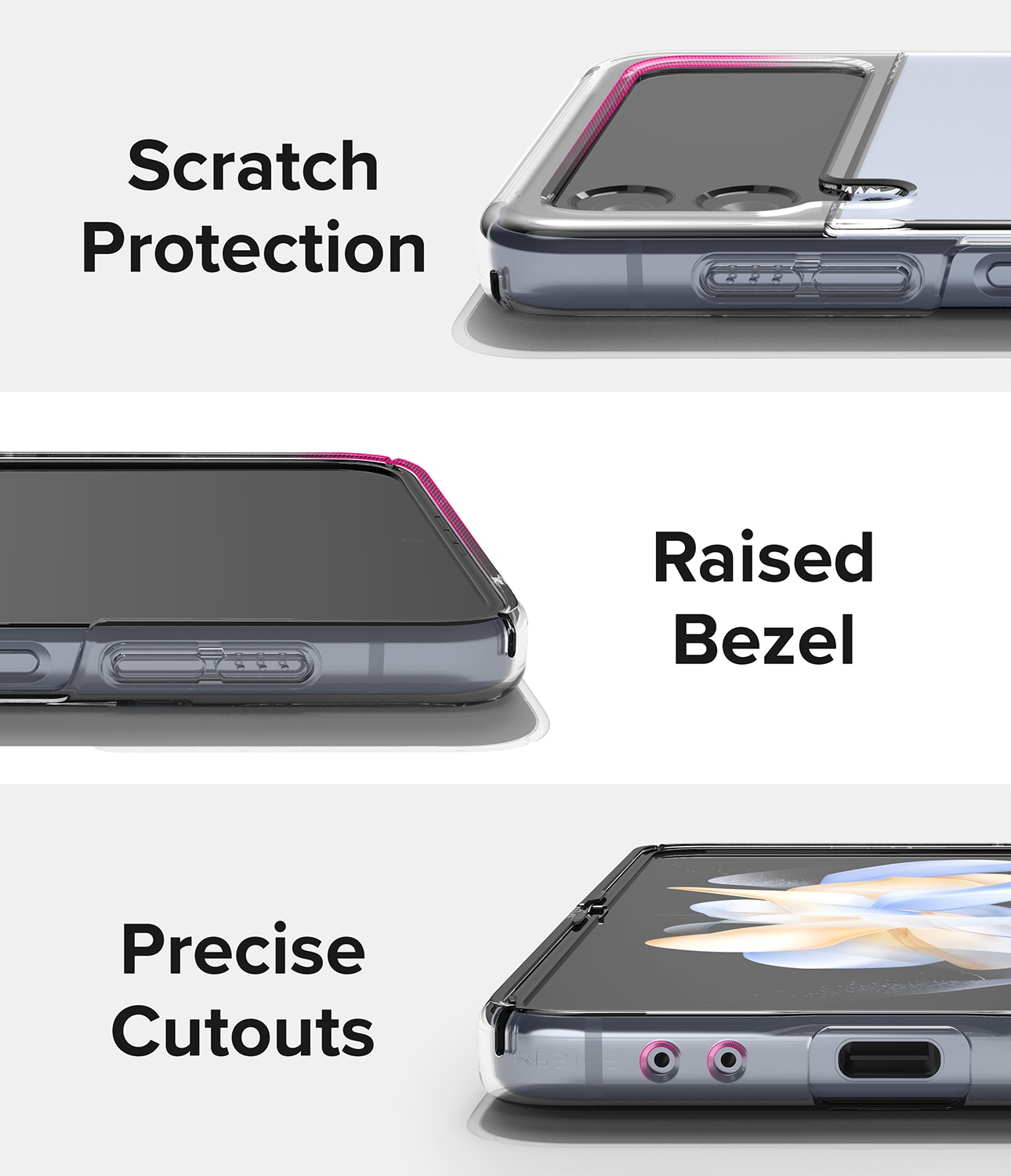Samsung Galaxy Z Flip 4 Slim cover, Gennemsigtig