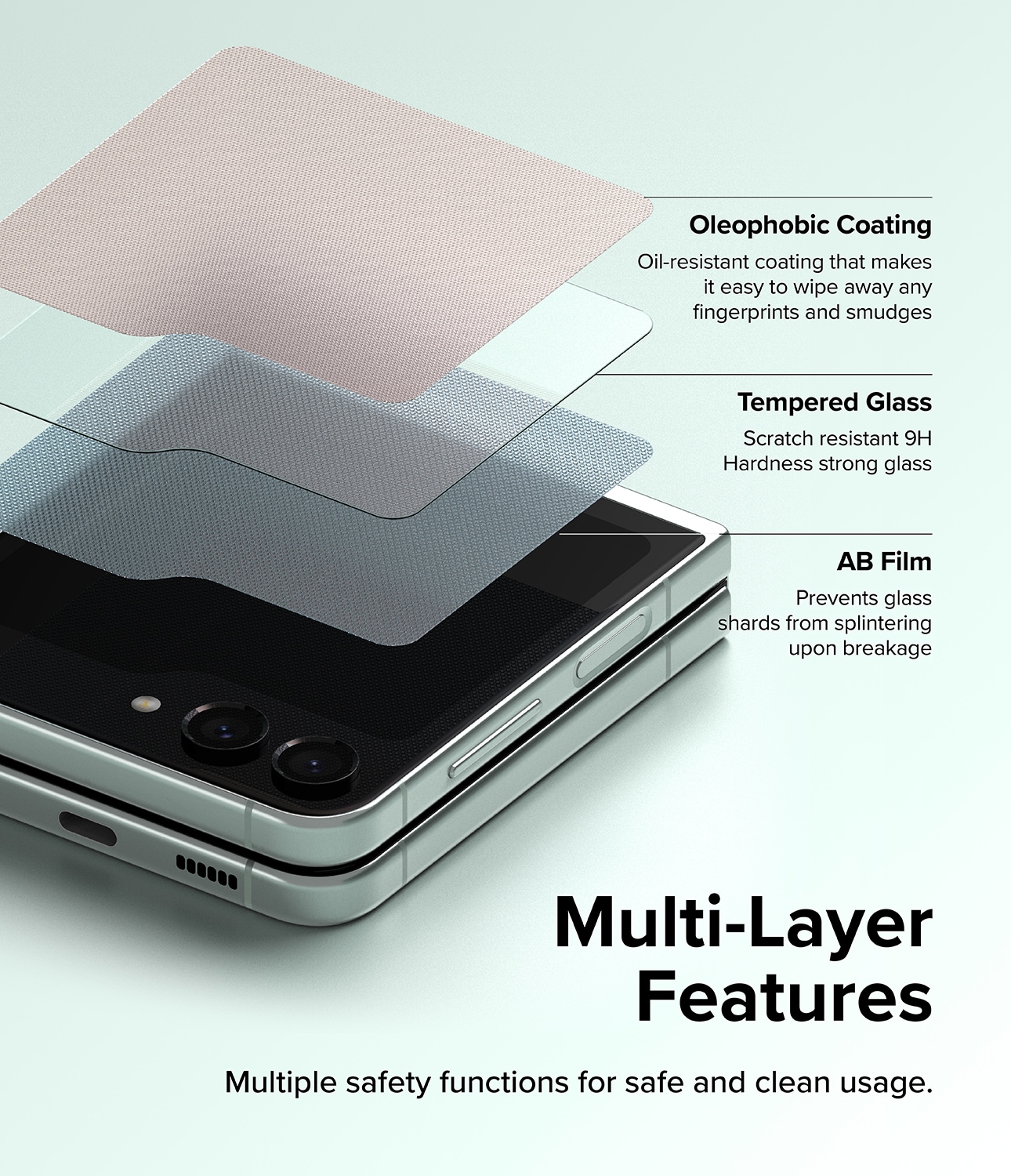 Samsung Galaxy Z Flip 5 Ydre skærmbeskytter i glas (2-pak)