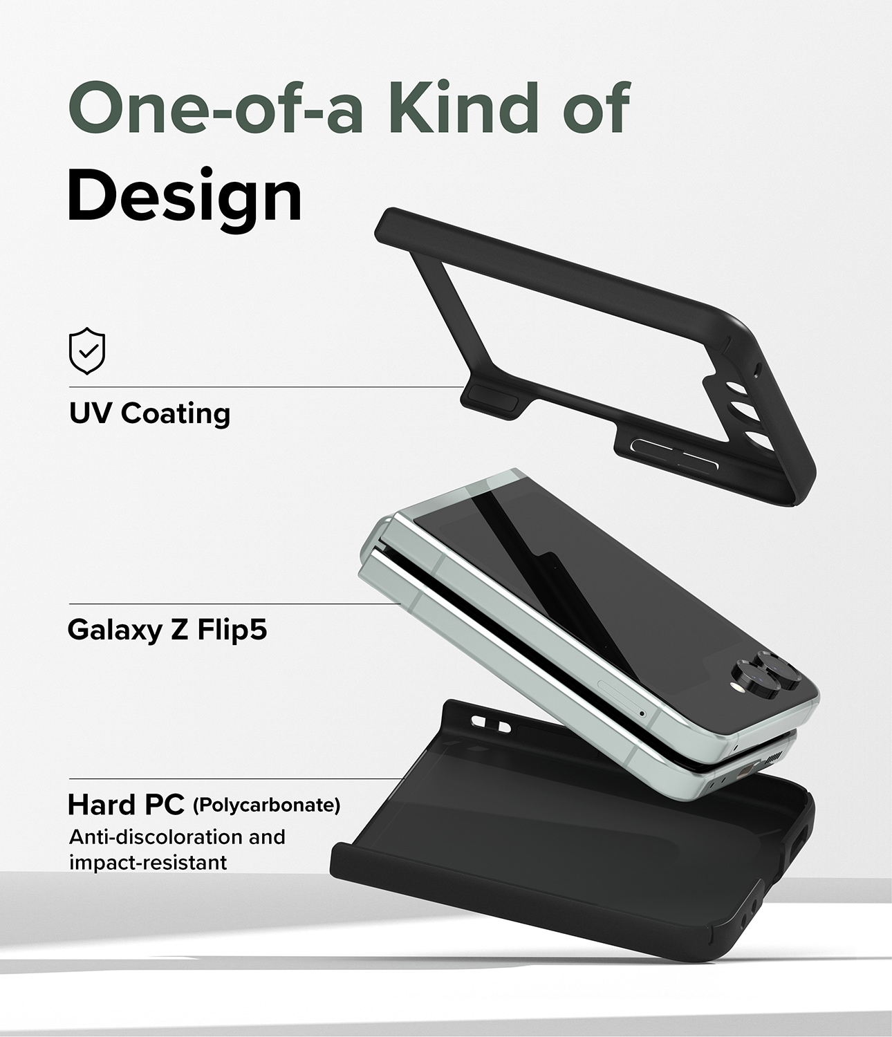 Samsung Galaxy Z Flip 5 Slim cover, Sort