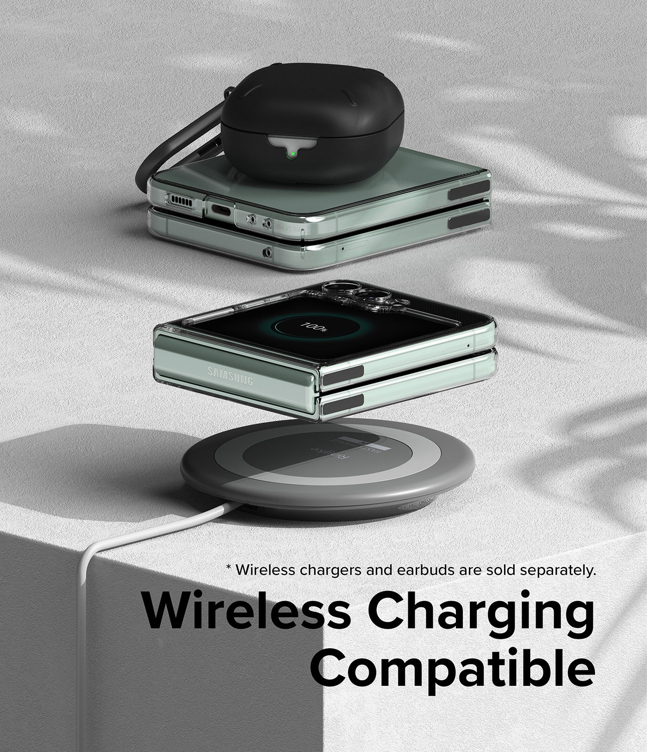 Samsung Galaxy Z Flip 5 Slim cover, Gennemsigtig