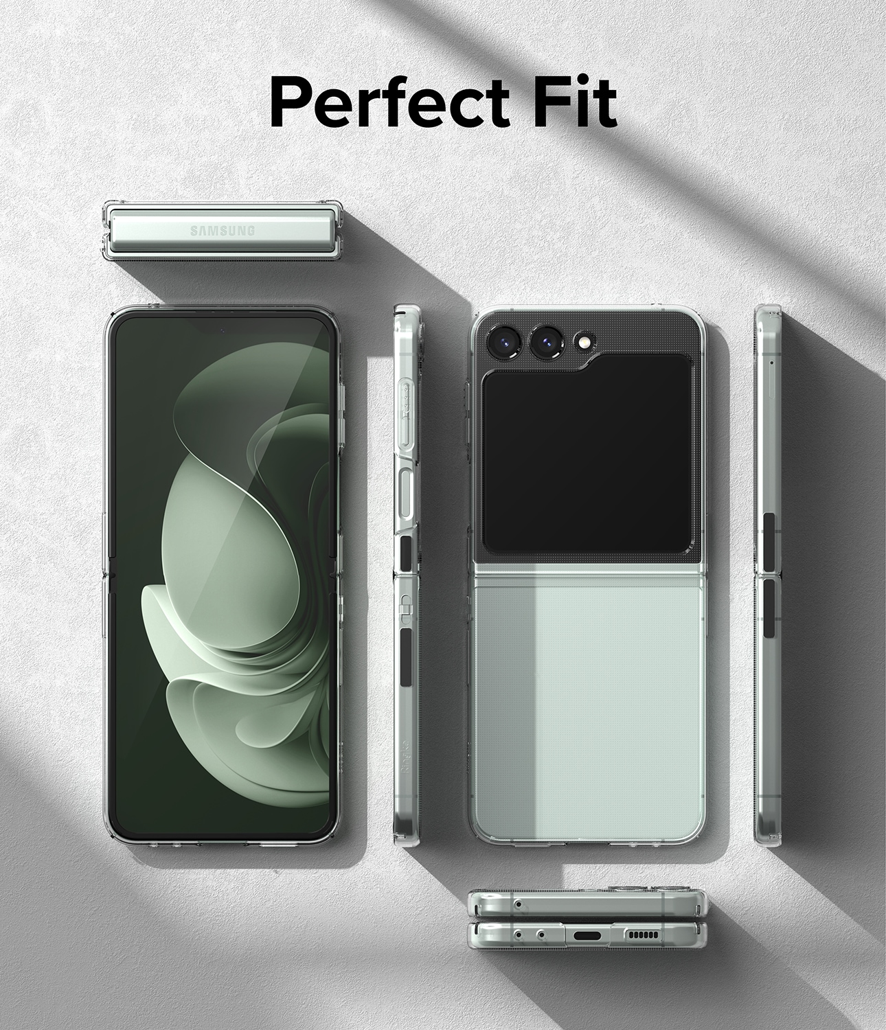 Samsung Galaxy Z Flip 5 Slim cover, Gennemsigtig