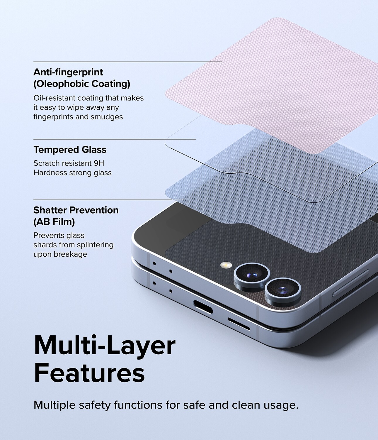 Samsung Galaxy Z Flip 7 FE Ydre skærmbeskytter i glas (2-pak)