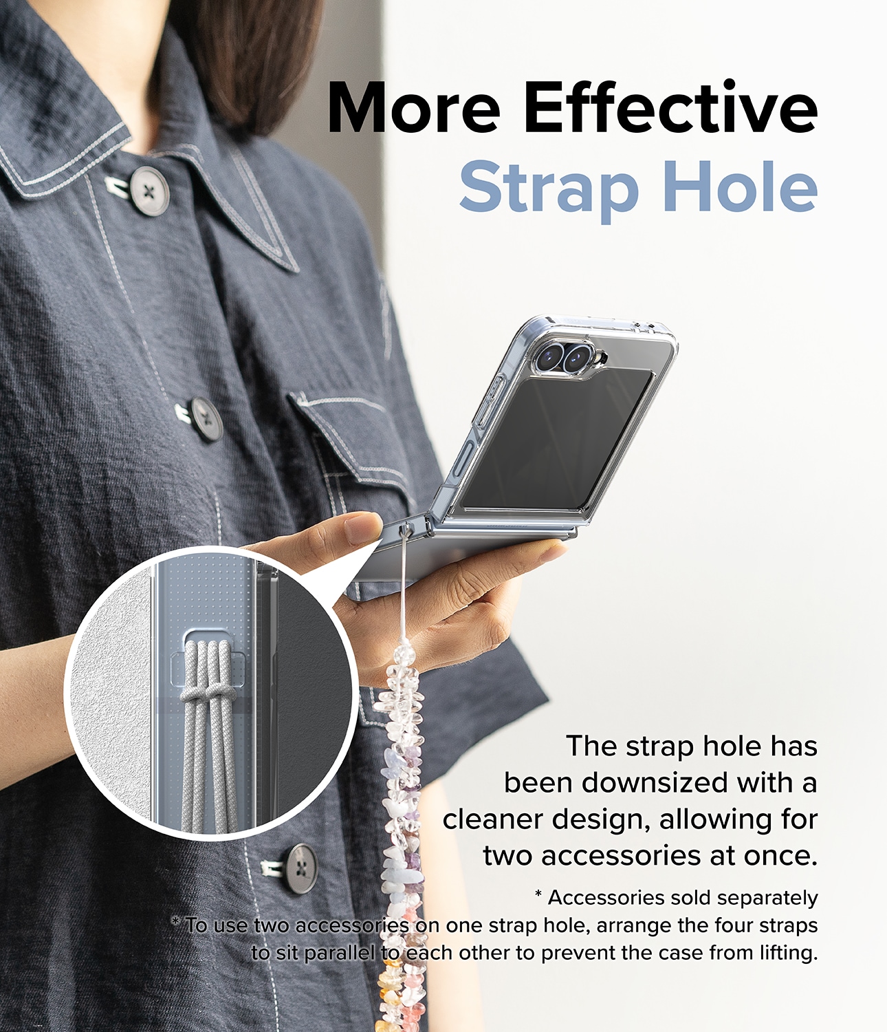 Samsung Galaxy Z Flip 7 FE Fusion cover, Gennemsigtig