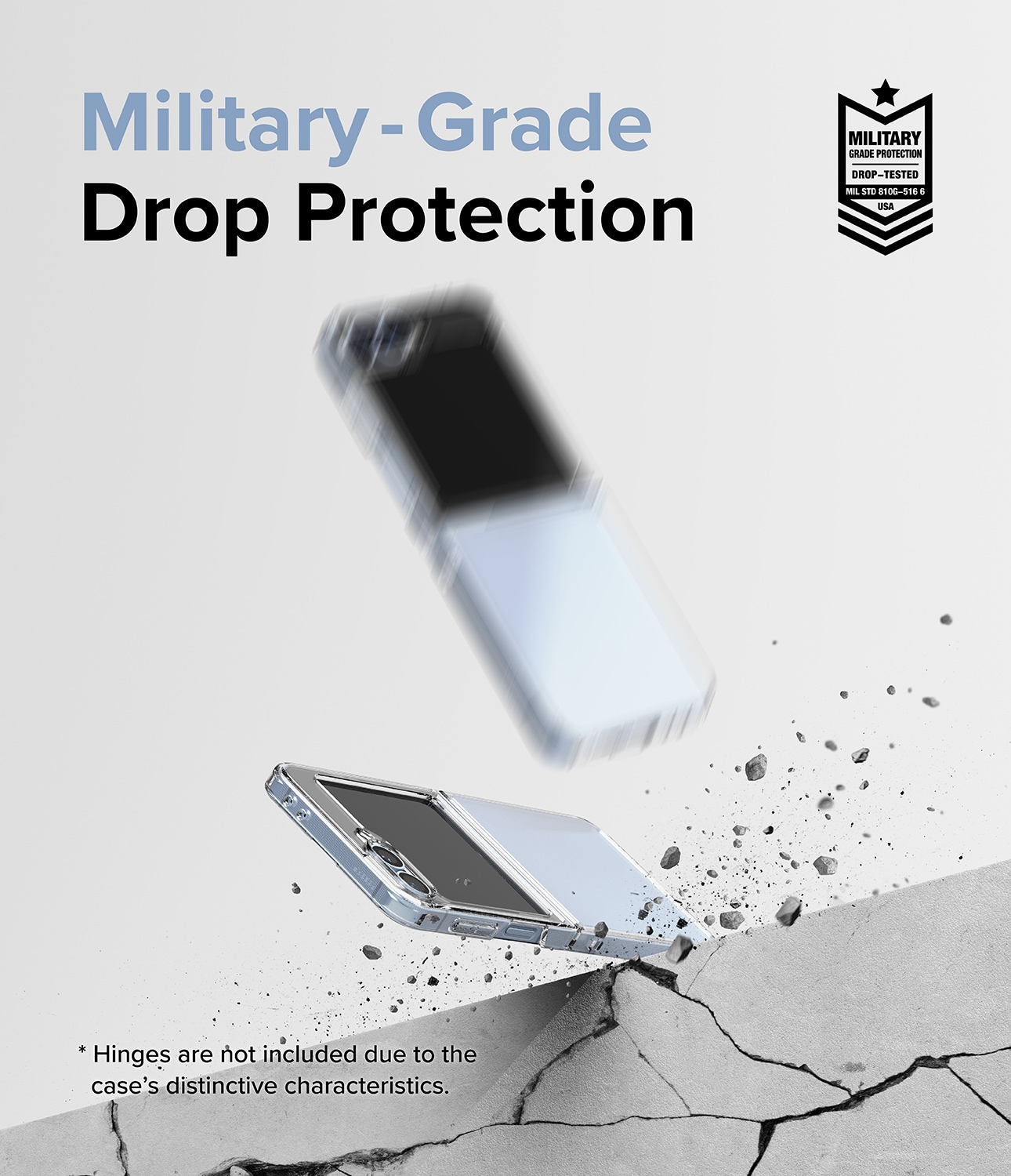 Samsung Galaxy Z Flip 7 FE Fusion cover, Gennemsigtig