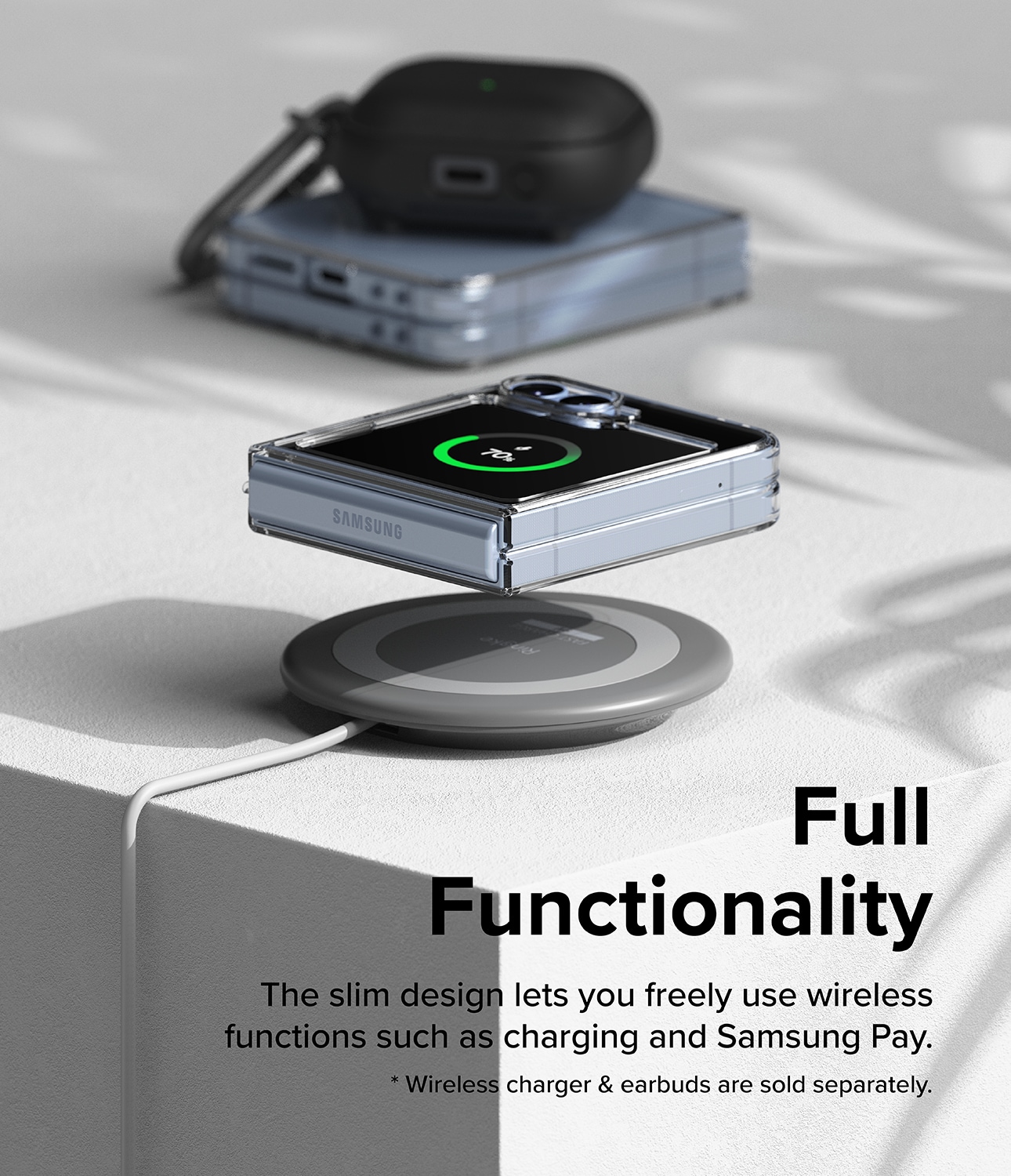 Samsung Galaxy Z Flip 7 FE Fusion cover, Gennemsigtig