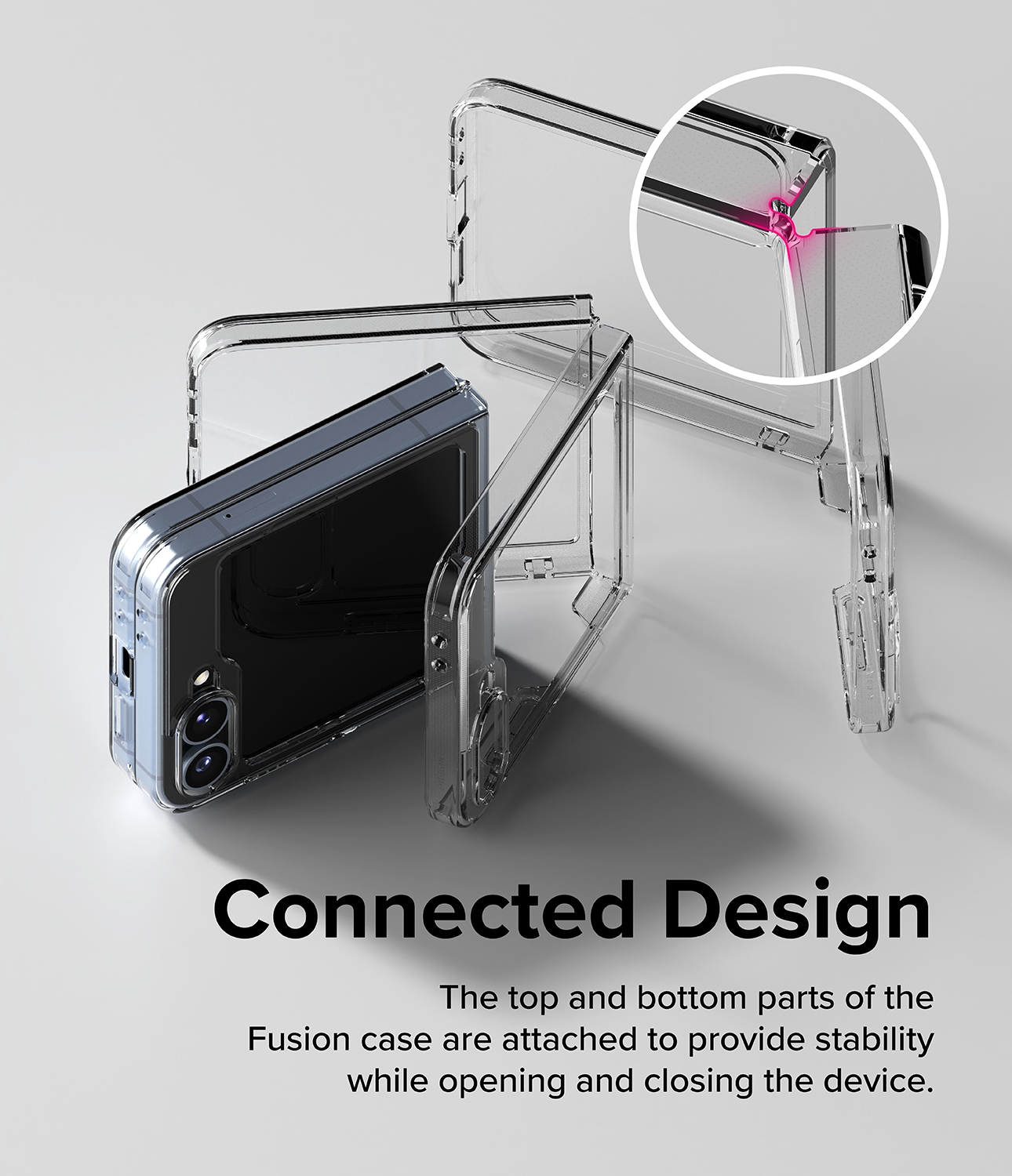 Samsung Galaxy Z Flip 7 FE Fusion cover, Gennemsigtig