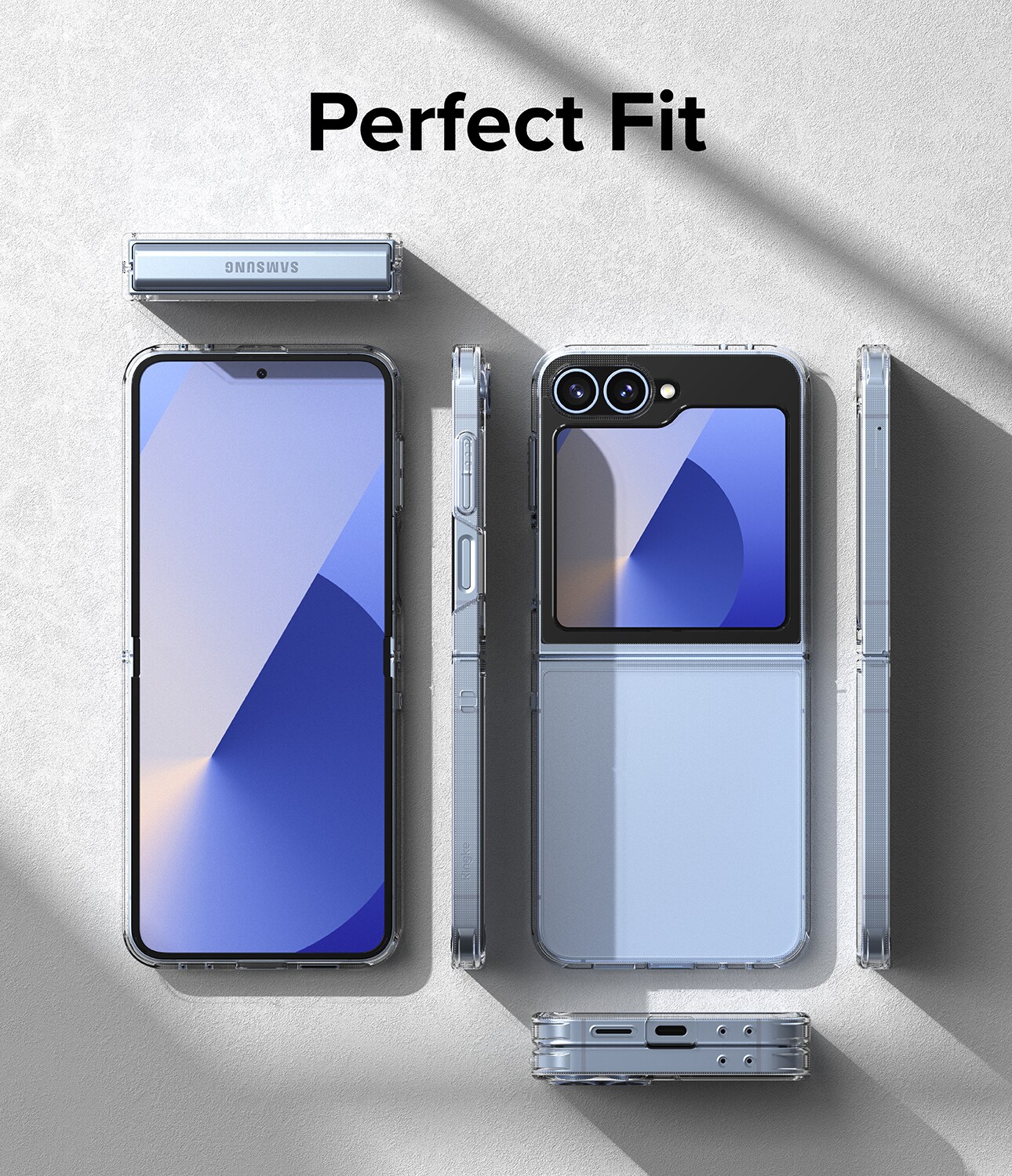 Samsung Galaxy Z Flip 7 FE Fusion cover, Gennemsigtig