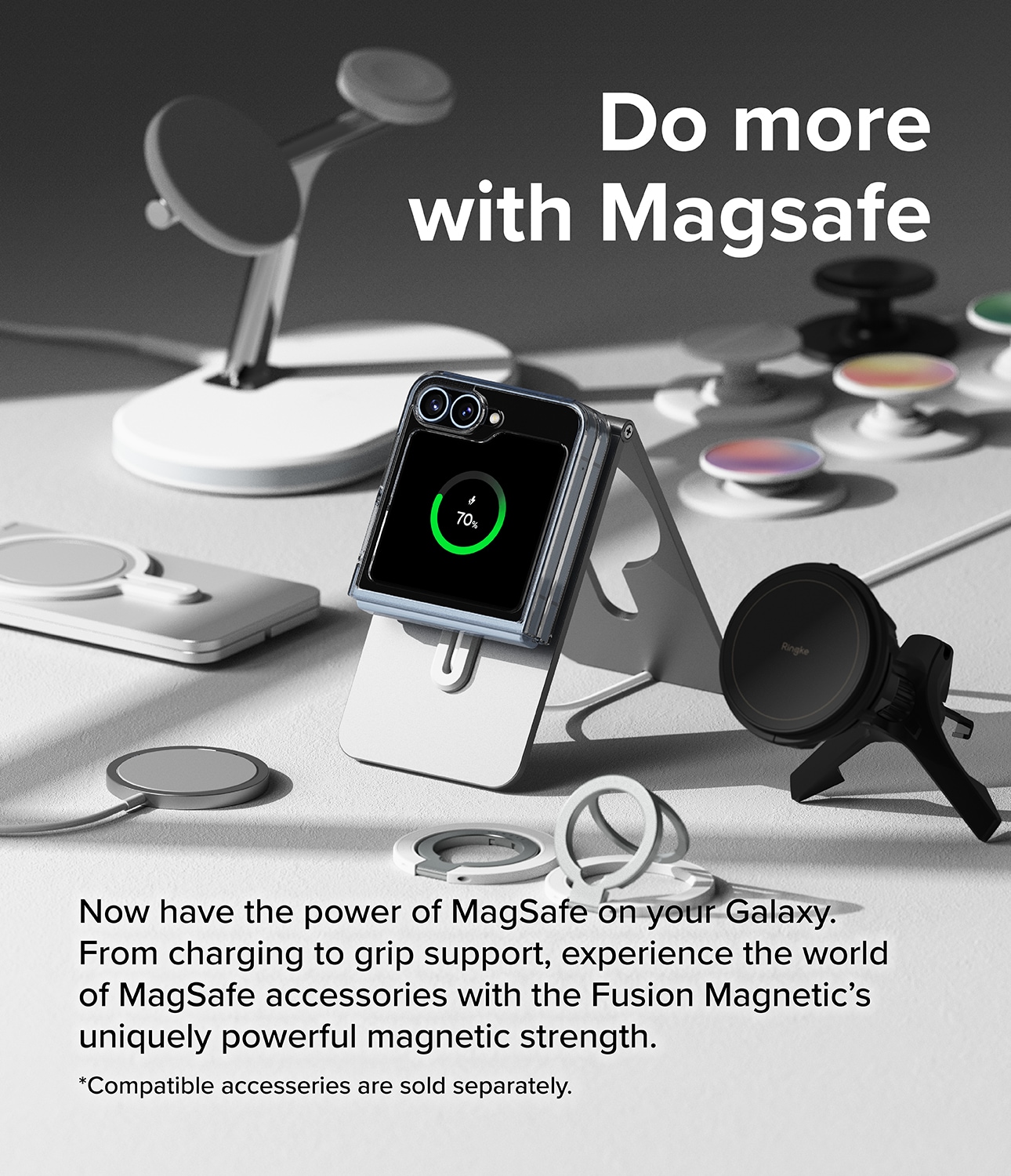 Samsung Galaxy Z Flip 7 FE Fusion MagSafe cover, Gennemsigtig
