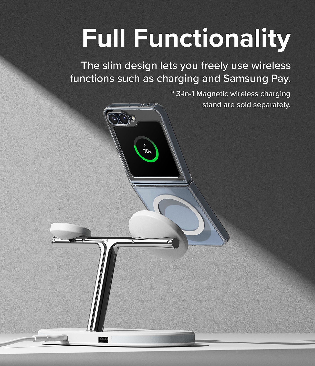 Samsung Galaxy Z Flip 7 FE Fusion MagSafe cover, Gennemsigtig