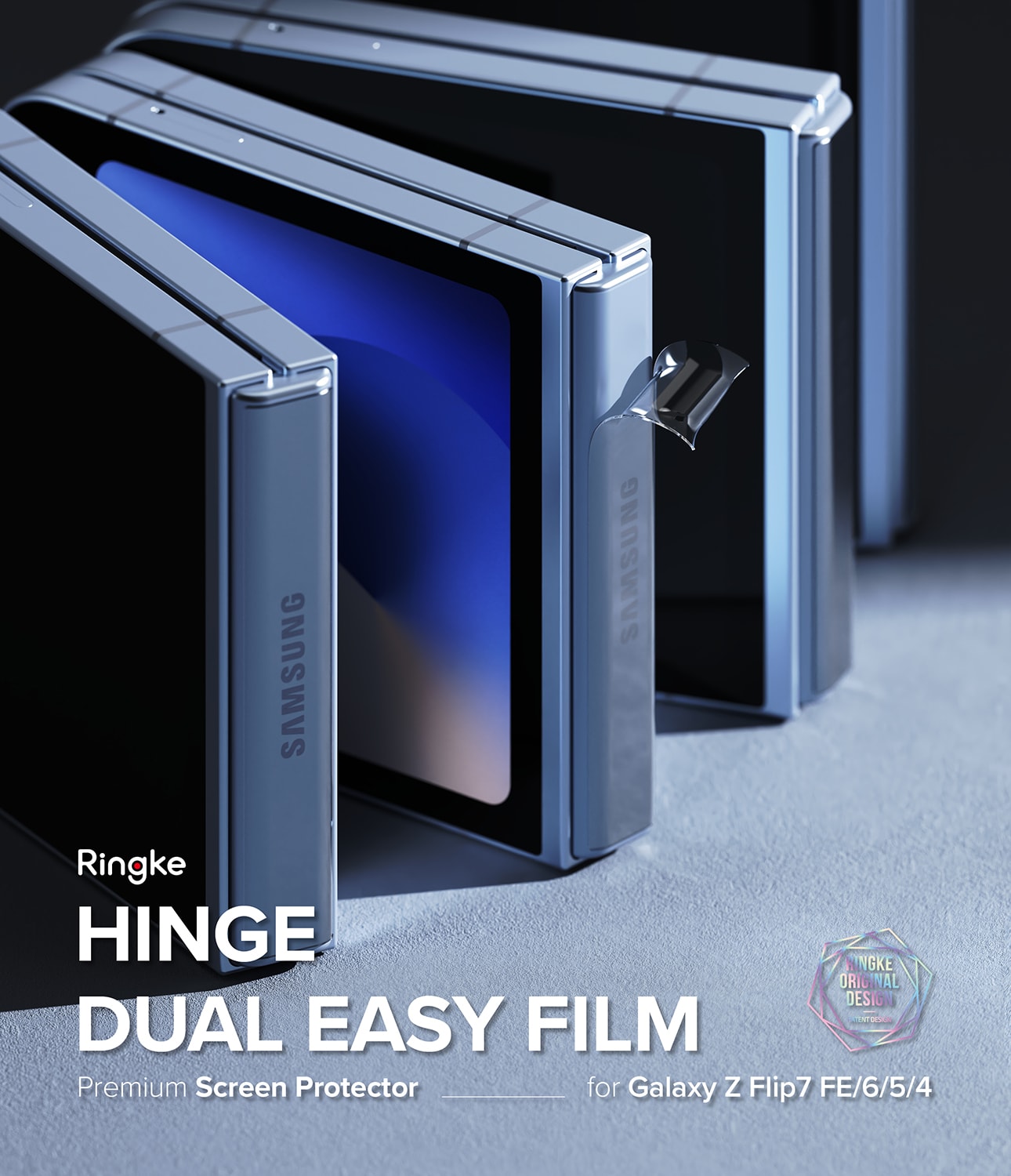 Samsung Galaxy Z Flip 4 Hinge beskyttelsesfilm - Dual Easy (2-pak)