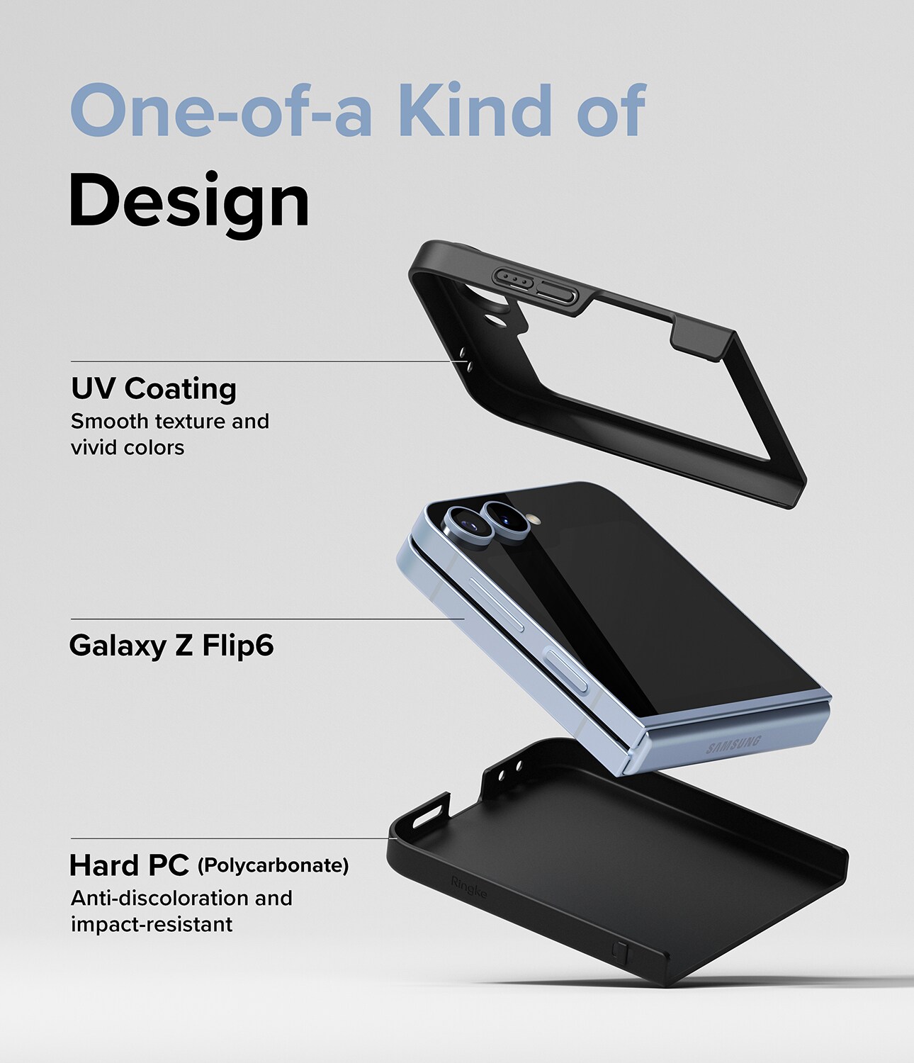Samsung Galaxy Z Flip 7 FE Slim cover, Sort