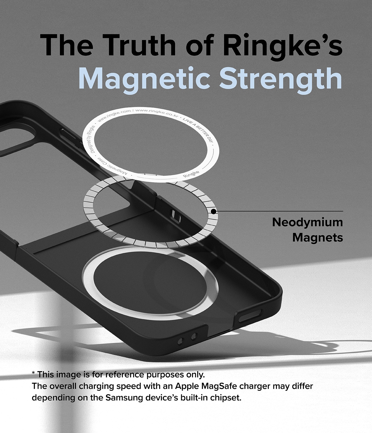 Samsung Galaxy Z Flip 7 FE Slim magnetisk cover, Sort