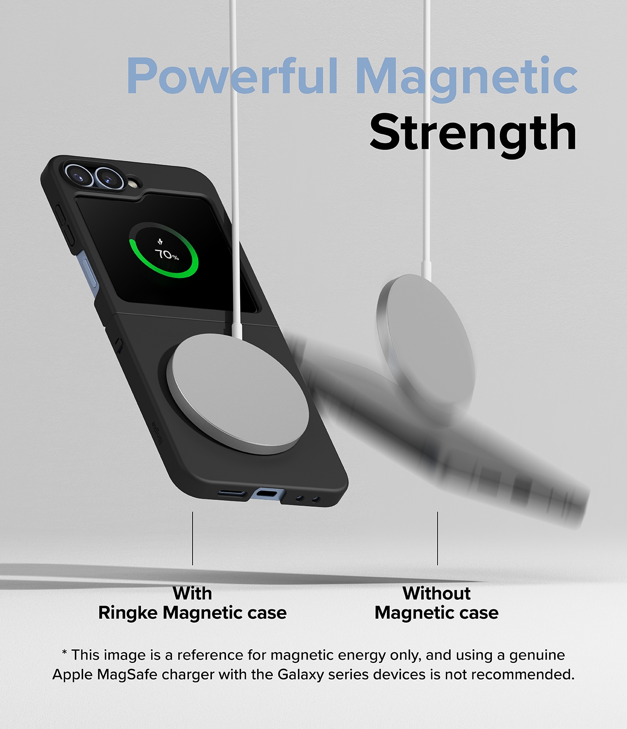 Samsung Galaxy Z Flip 7 FE Slim magnetisk cover, Sort