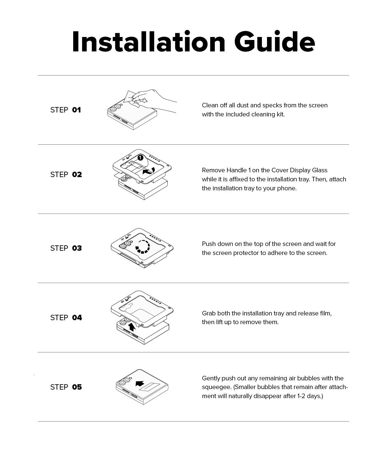 Samsung Galaxy Z Flip 7 Ydre skærmbeskytter i glas med installationsramme (2-pak)