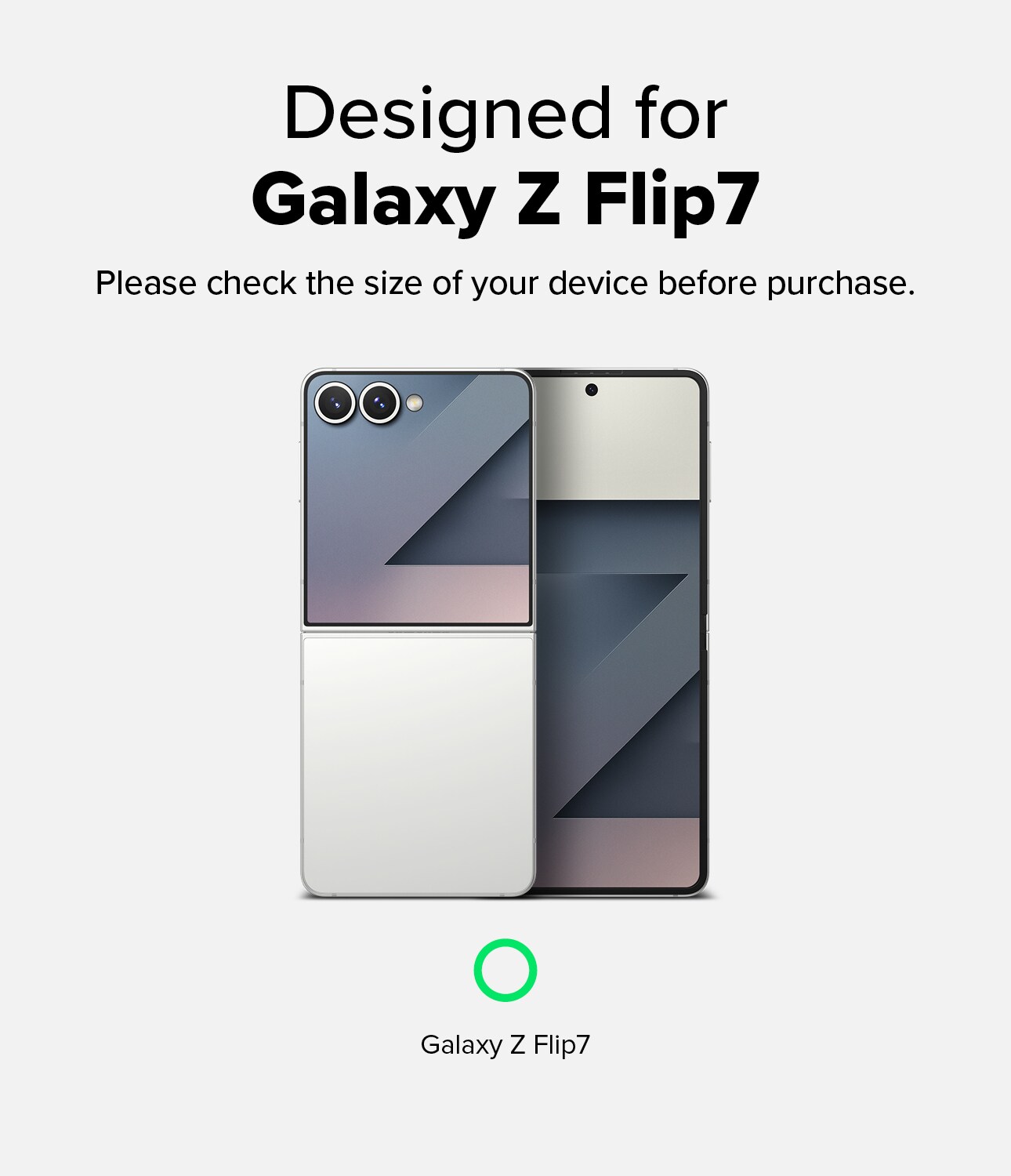 Samsung Galaxy Z Flip 7 Ydre skærmbeskytter i glas med installationsramme (2-pak)