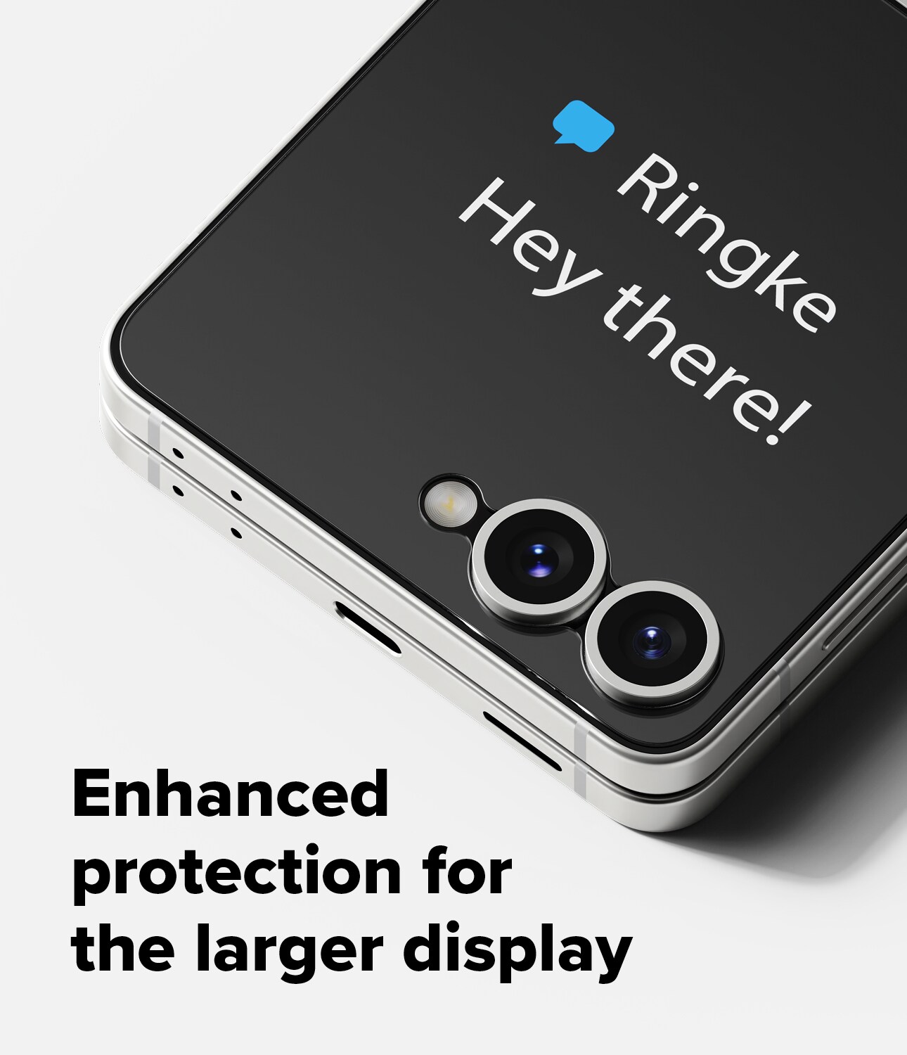 Samsung Galaxy Z Flip 7 Ydre skærmbeskytter i glas med installationsramme (2-pak)