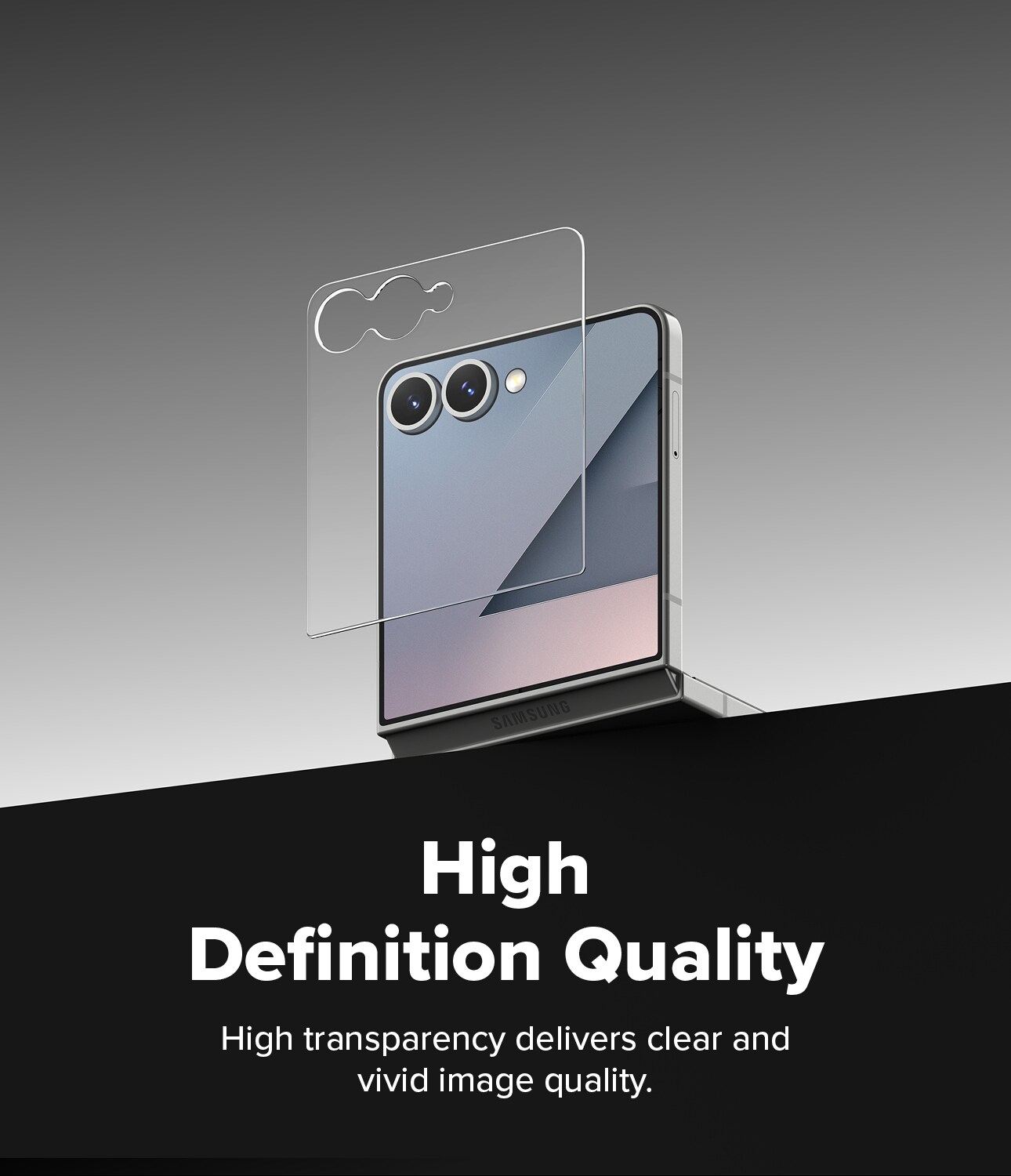 Samsung Galaxy Z Flip 7 Ydre skærmbeskytter i glas med installationsramme (2-pak)