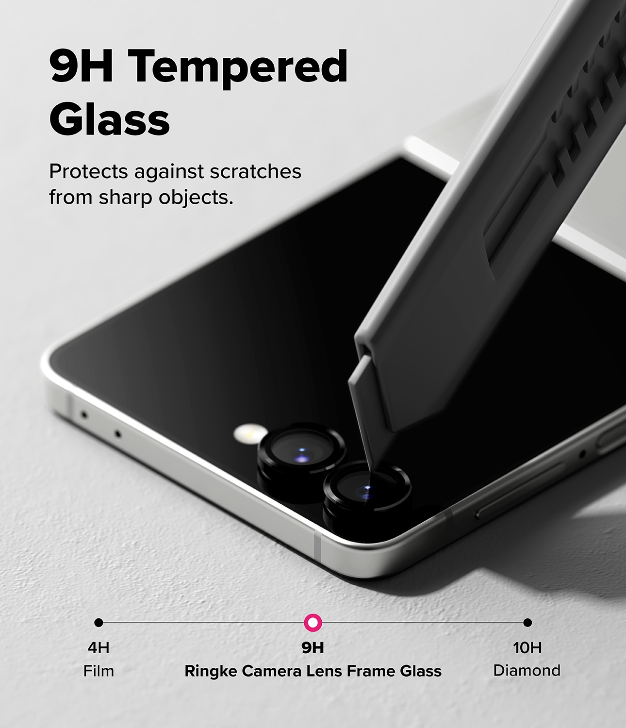 Samsung Galaxy Z Flip 7 2-pak linsebeskyttere med aluminiumsramme, Sort