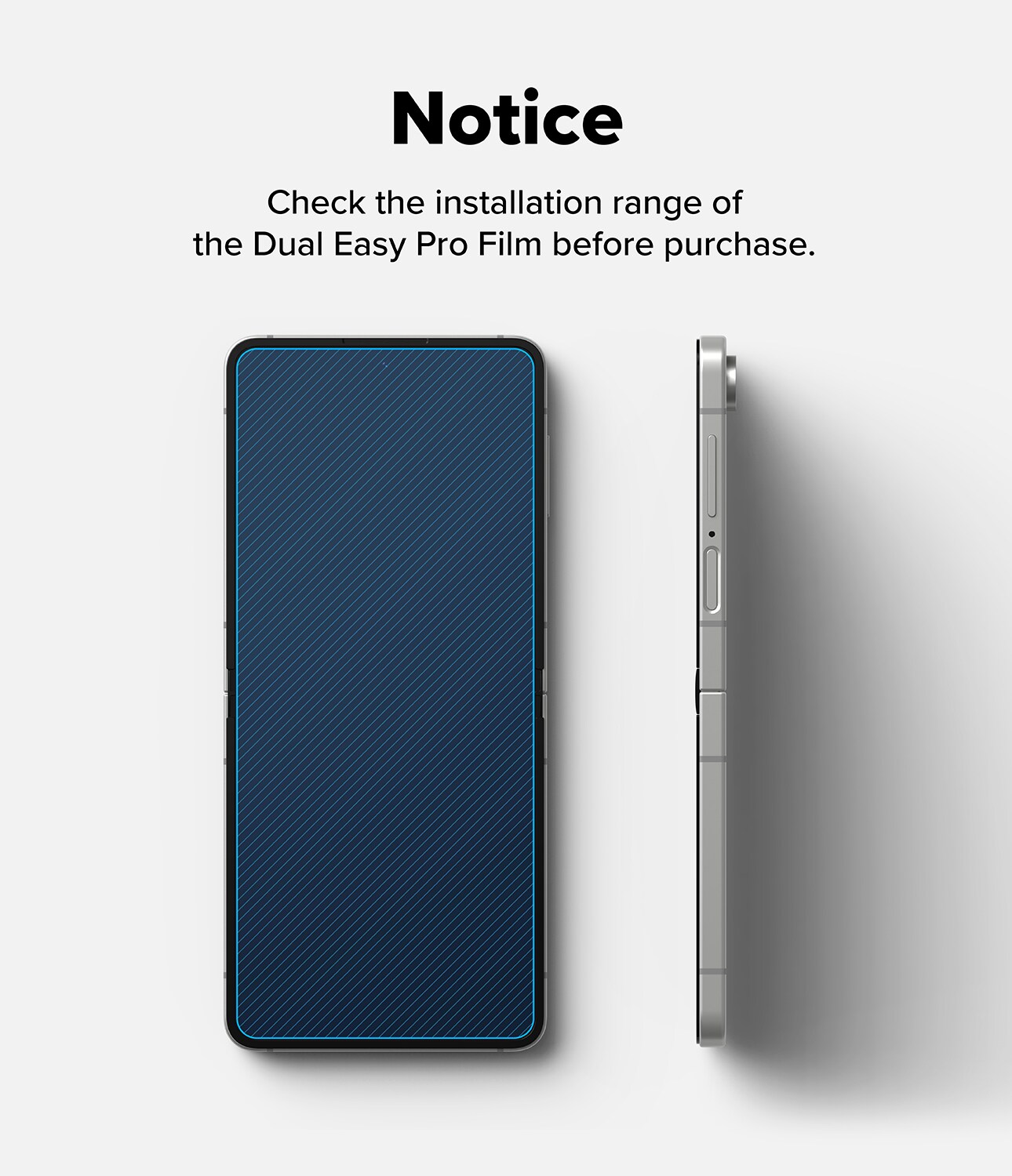Samsung Galaxy Z Flip 7 Skærmbeskytter beskyttelsesfilm med installationsramme - Dual Easy (2-pak)