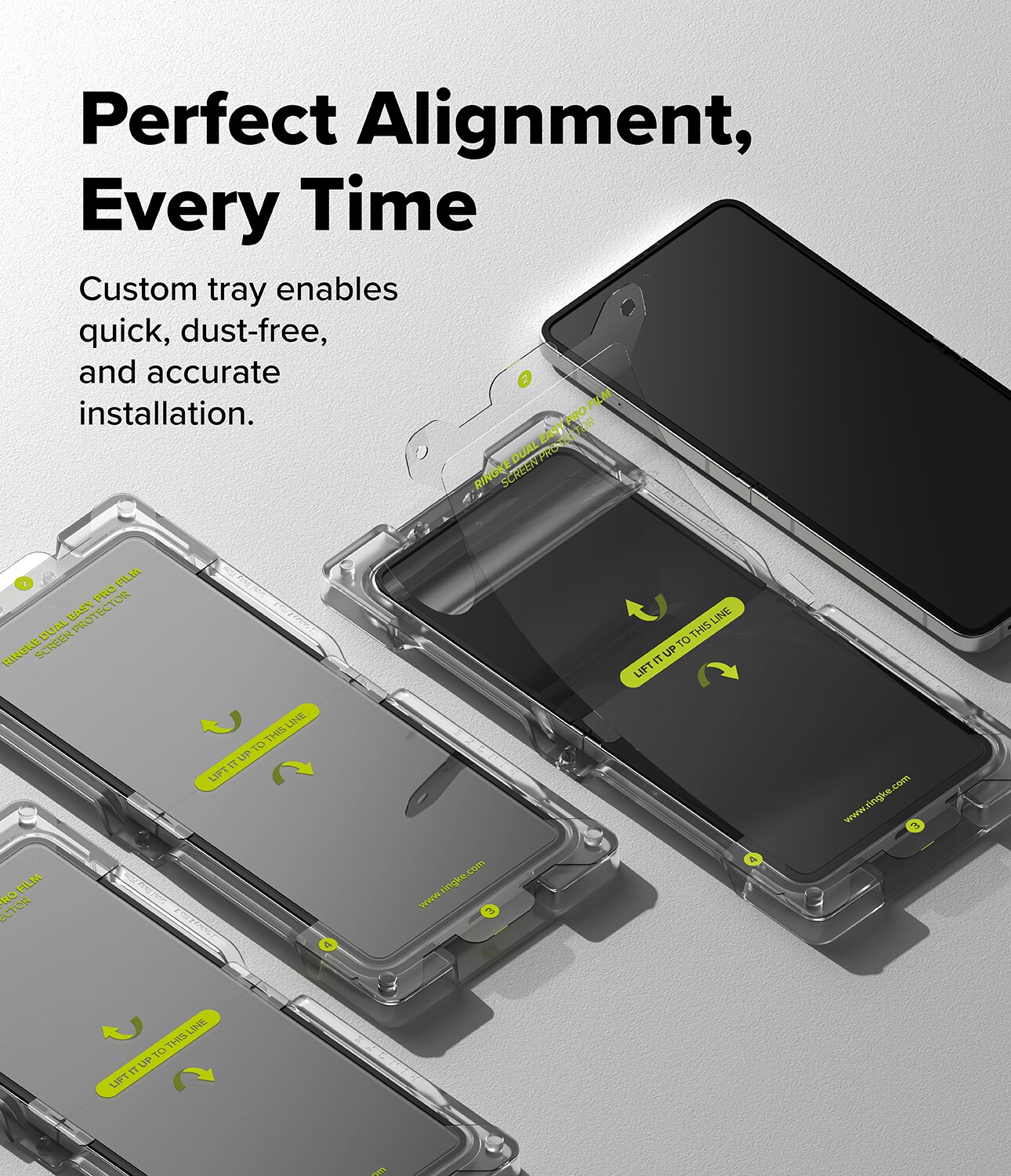Samsung Galaxy Z Flip 7 Skærmbeskytter beskyttelsesfilm med installationsramme - Dual Easy (2-pak)