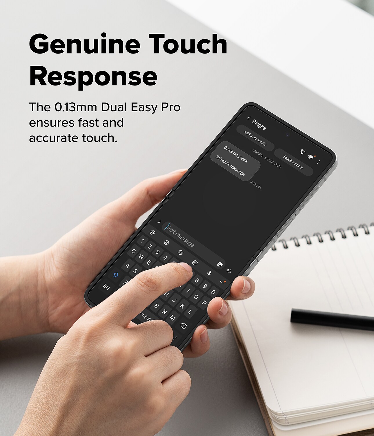 Samsung Galaxy Z Flip 7 Skærmbeskytter beskyttelsesfilm med installationsramme - Dual Easy (2-pak)
