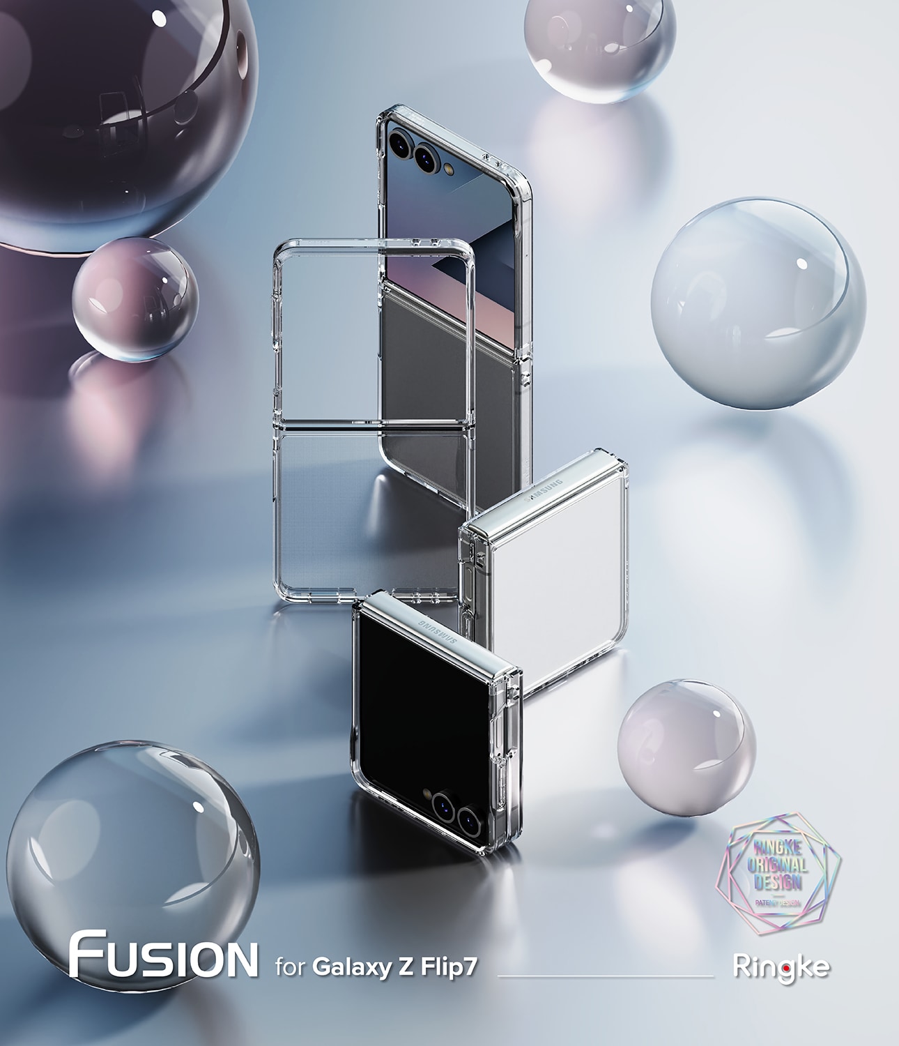 Samsung Galaxy Z Flip 7 Fusion cover, Gennemsigtig
