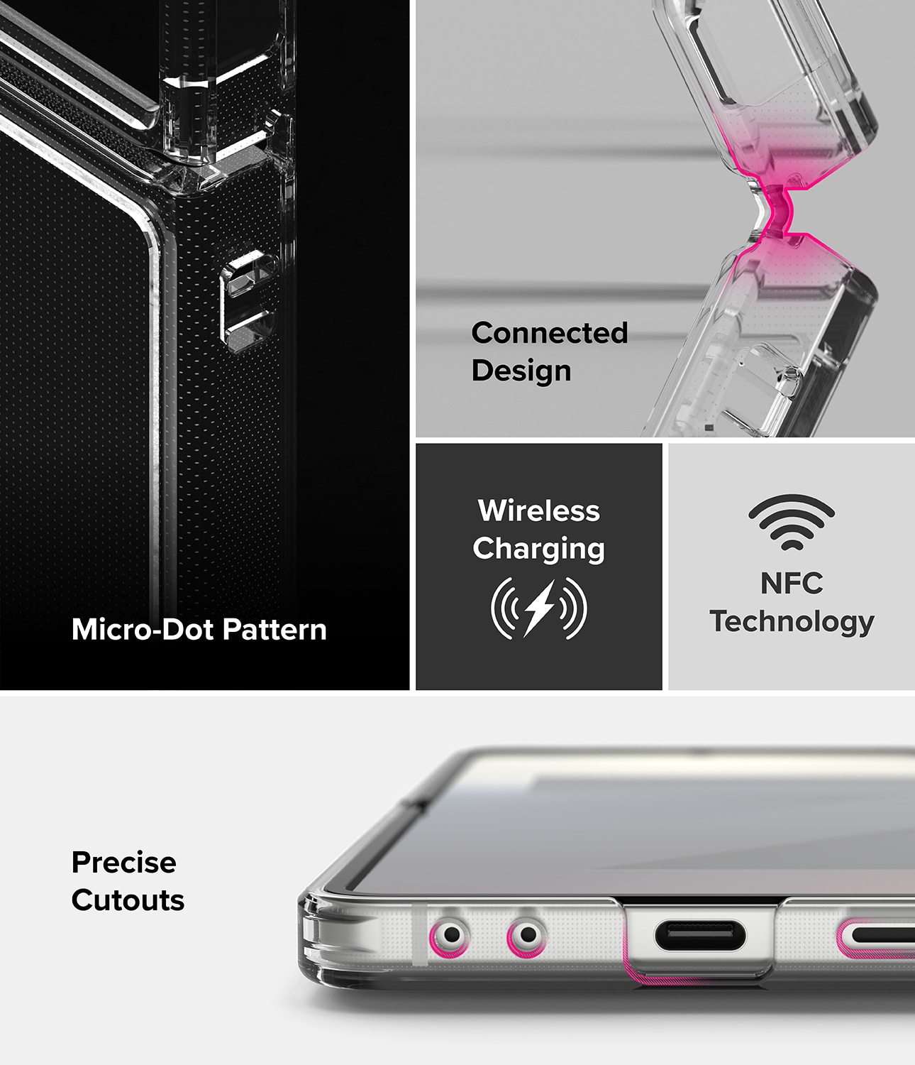 Samsung Galaxy Z Flip 7 Fusion cover, Gennemsigtig