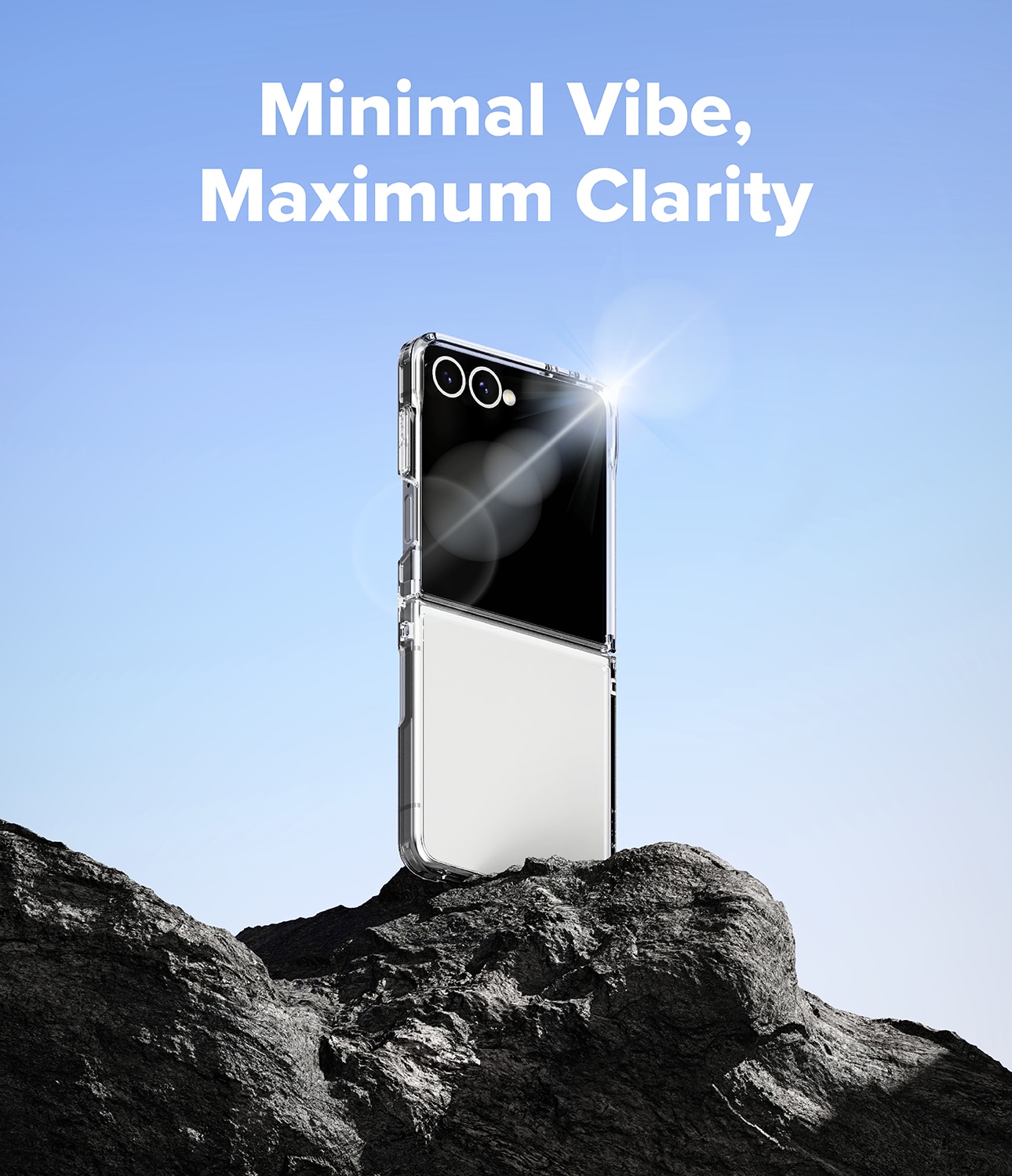 Samsung Galaxy Z Flip 7 Fusion cover, Gennemsigtig