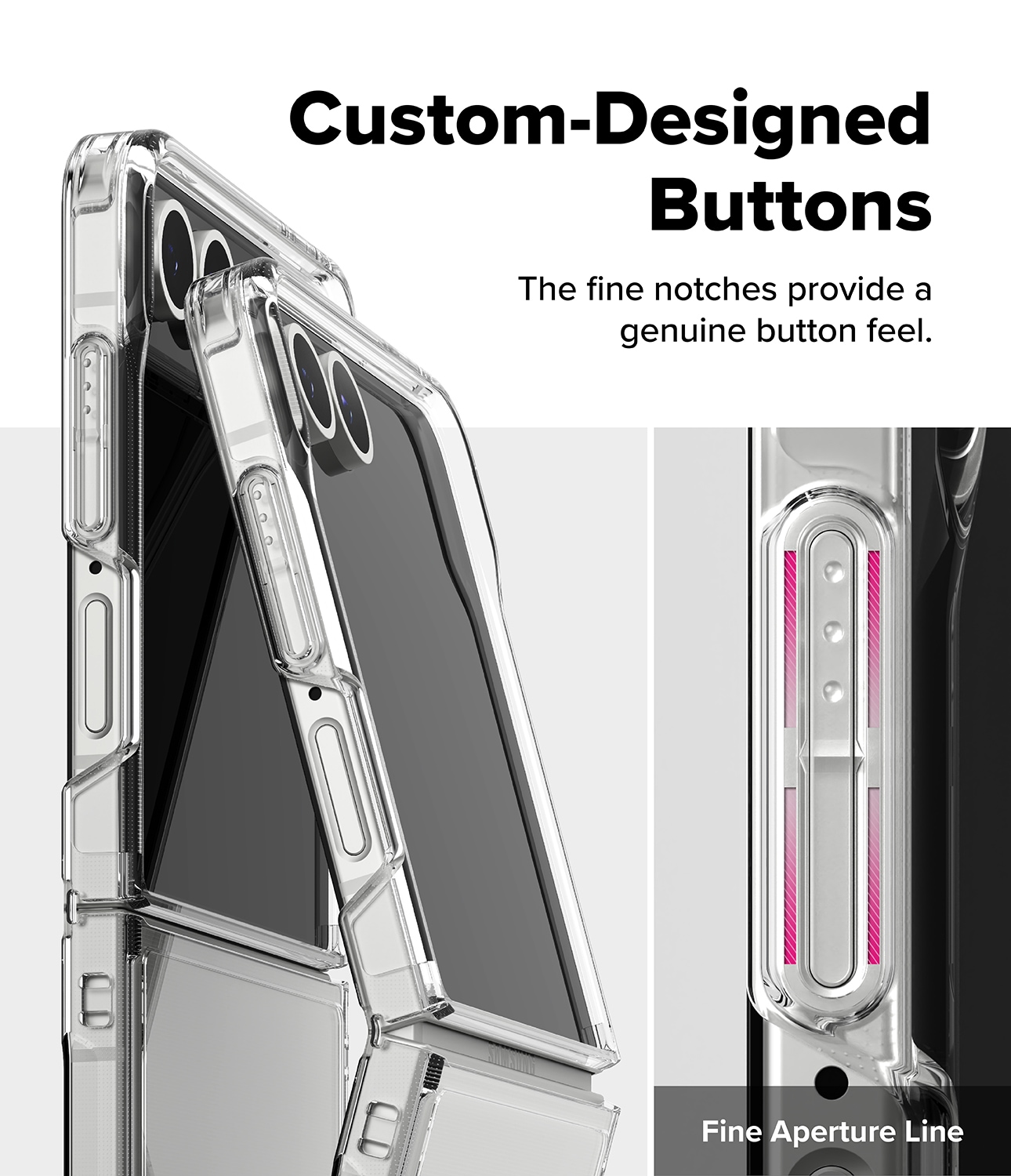 Samsung Galaxy Z Flip 7 Fusion cover, Gennemsigtig