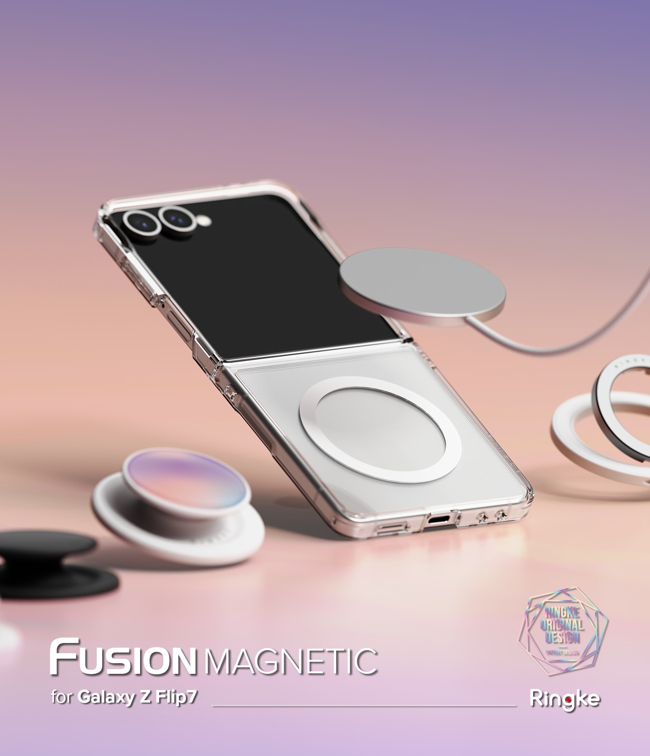 Samsung Galaxy Z Flip 7 Fusion MagSafe cover, Gennemsigtig