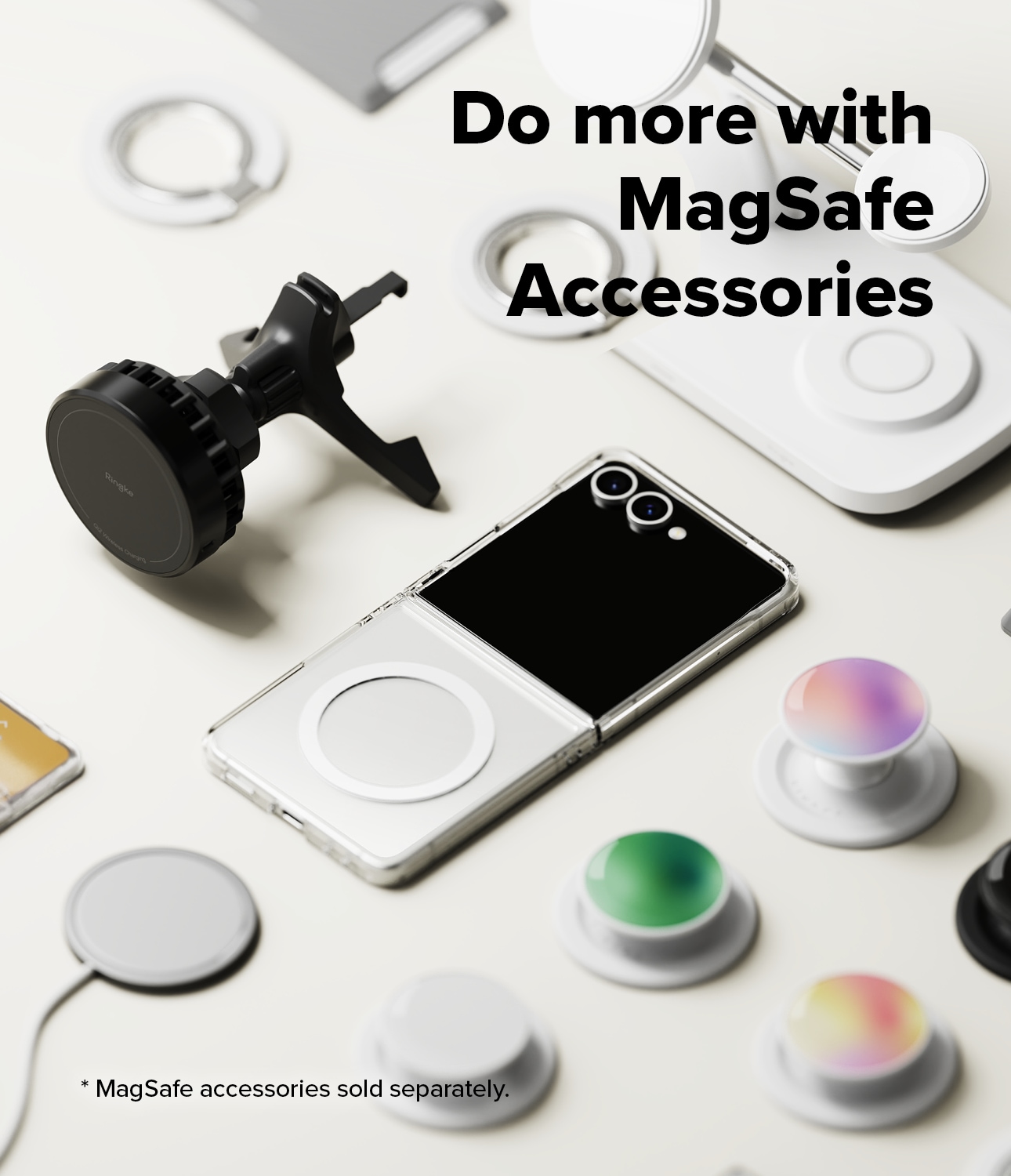 Samsung Galaxy Z Flip 7 Fusion MagSafe cover, Gennemsigtig