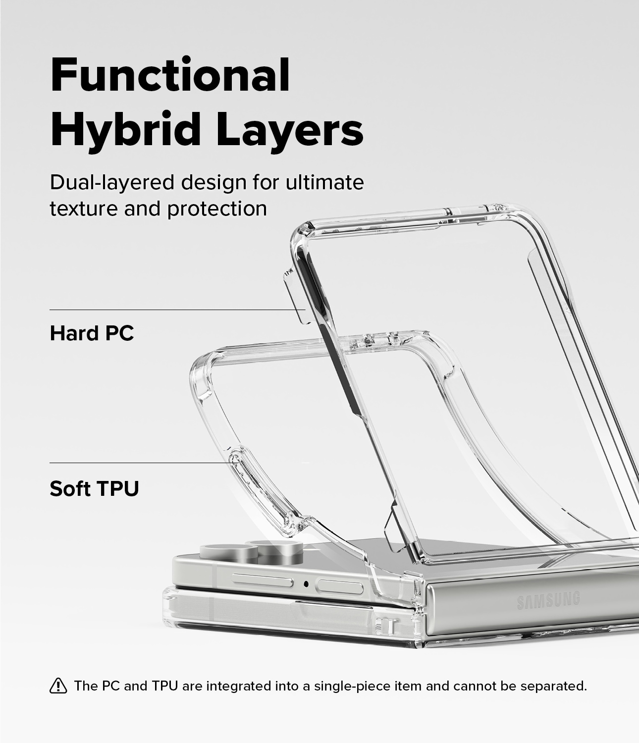 Samsung Galaxy Z Flip 7 Fusion MagSafe cover, Gennemsigtig