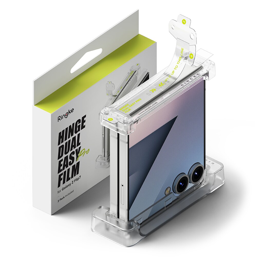 Samsung Galaxy Z Flip 7 Hinge beskyttelsesfilm - Dual Easy (2-pak)