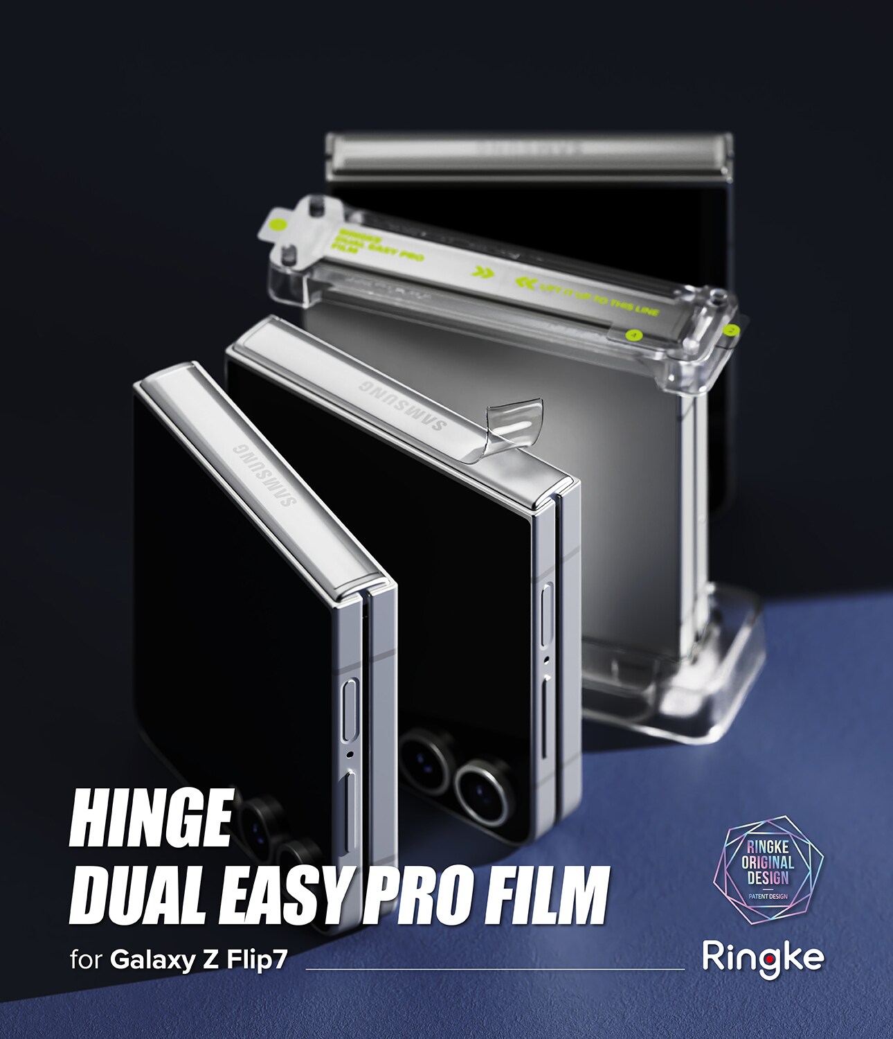 Samsung Galaxy Z Flip 7 Hinge beskyttelsesfilm - Dual Easy (2-pak)