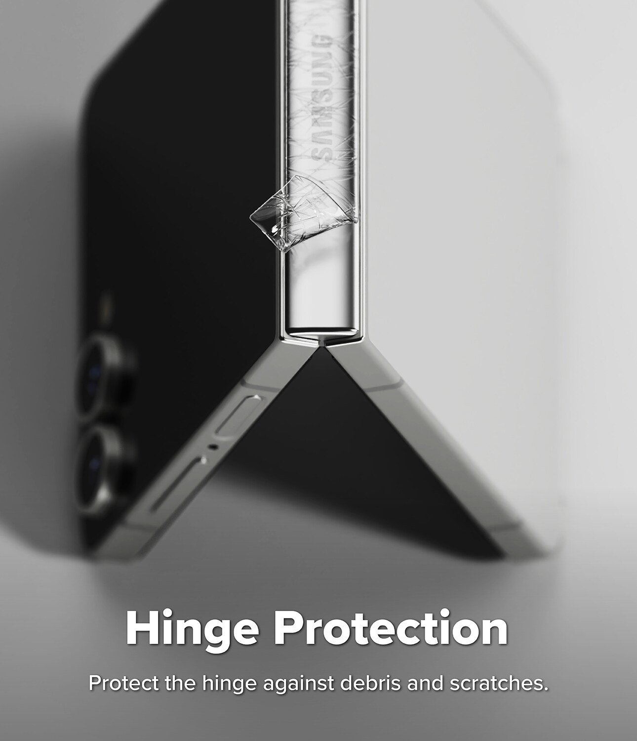 Samsung Galaxy Z Flip 7 Hinge beskyttelsesfilm - Dual Easy (2-pak)