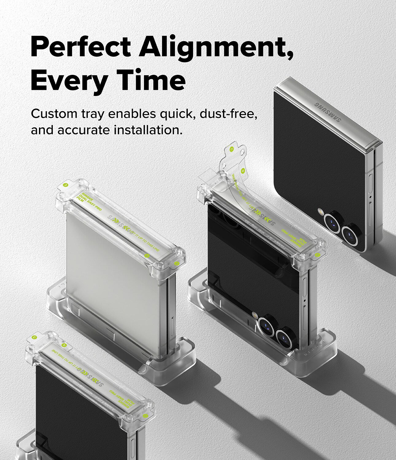Samsung Galaxy Z Flip 7 Hinge beskyttelsesfilm - Dual Easy (2-pak)