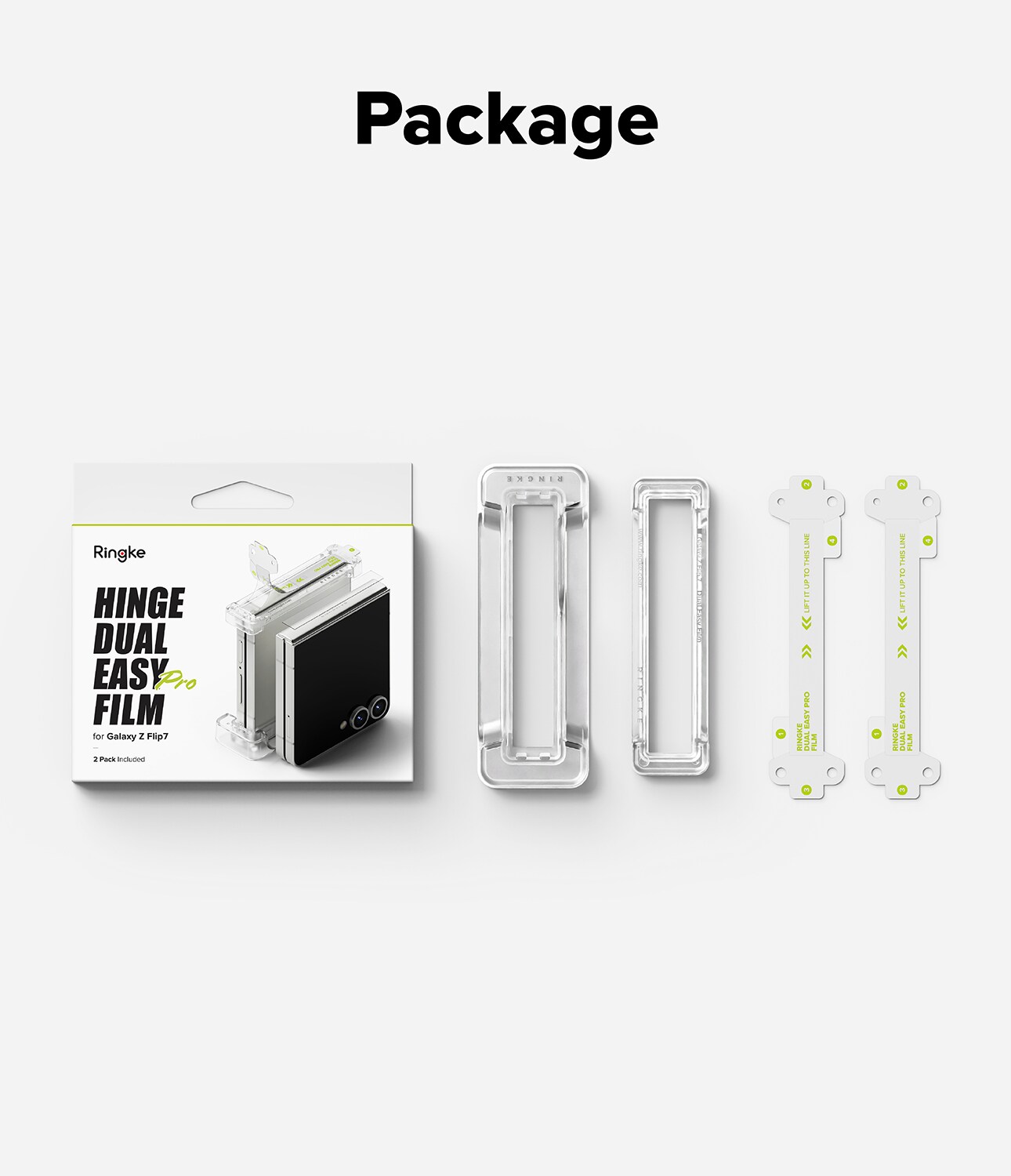 Samsung Galaxy Z Flip 7 Hinge beskyttelsesfilm - Dual Easy (2-pak)