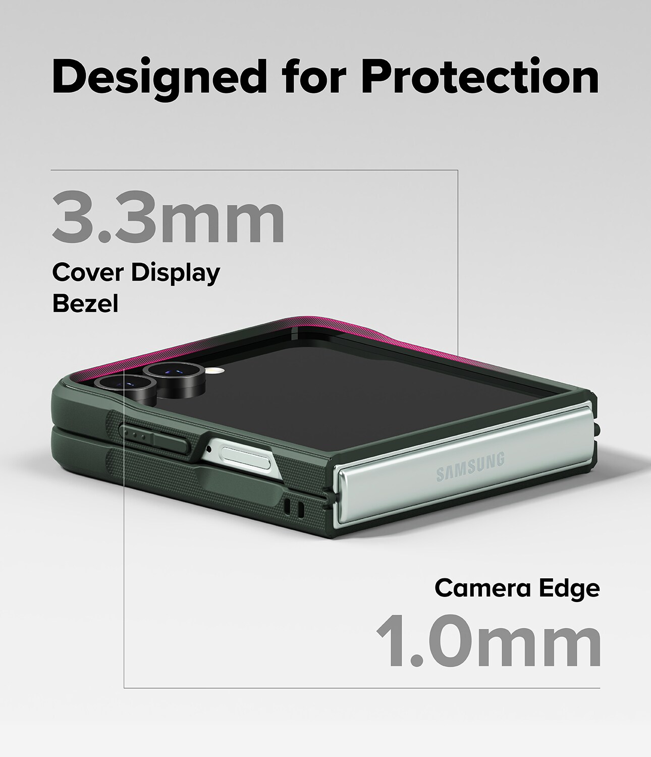 Samsung Galaxy Z Flip 7 Onyx Cover, Dark Green