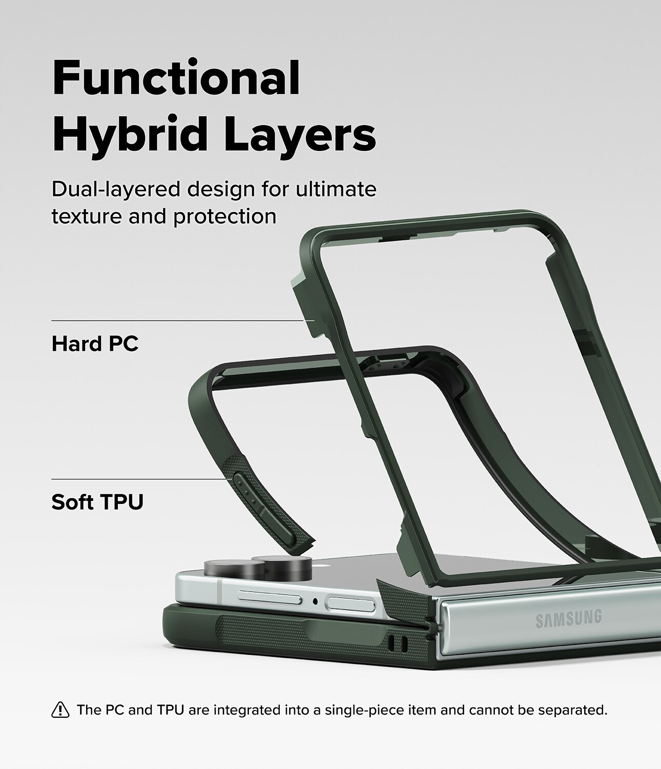 Samsung Galaxy Z Flip 7 Onyx Cover, Dark Green