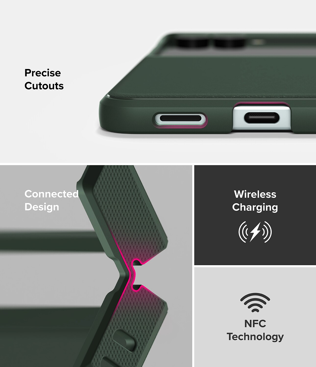 Samsung Galaxy Z Flip 7 Onyx Cover, Dark Green