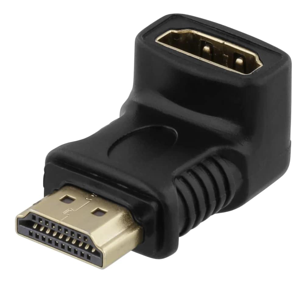 Vinklet HDMI adapter 19-pin hun til han