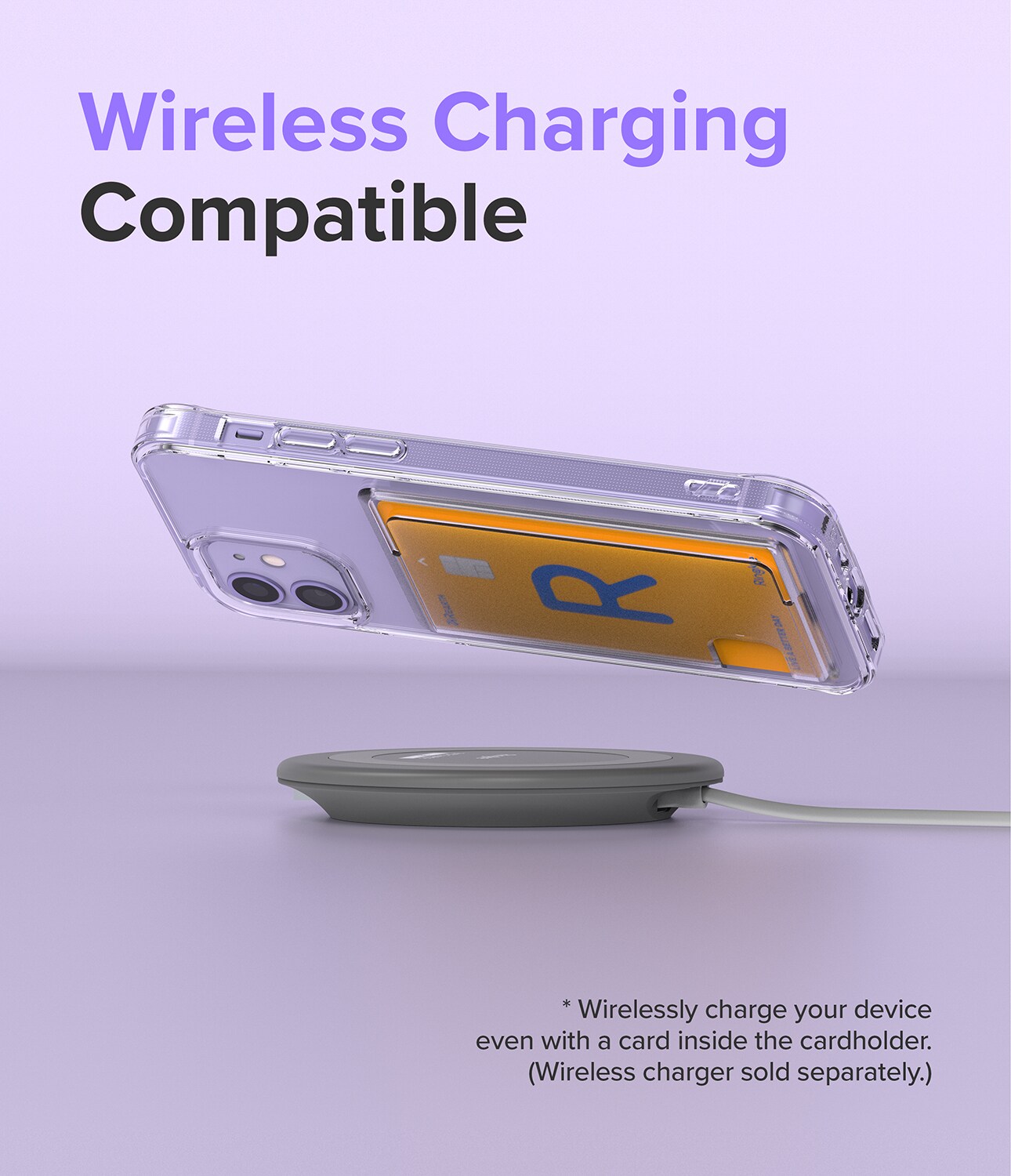 iPhone 12/iPhone 12 Pro Fusion cover med kortholder, Gennemsigtig
