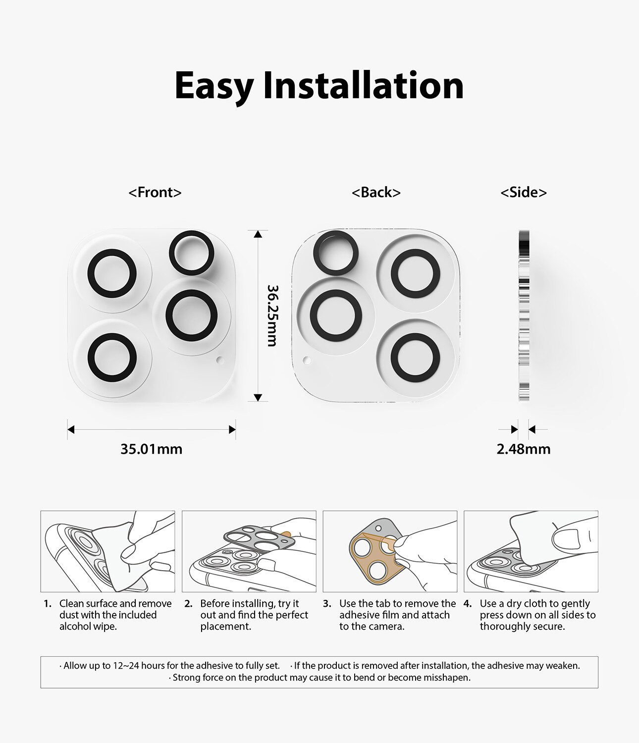 iPhone 13 Pro Kamerabeskyttelse i glas (2-pak)