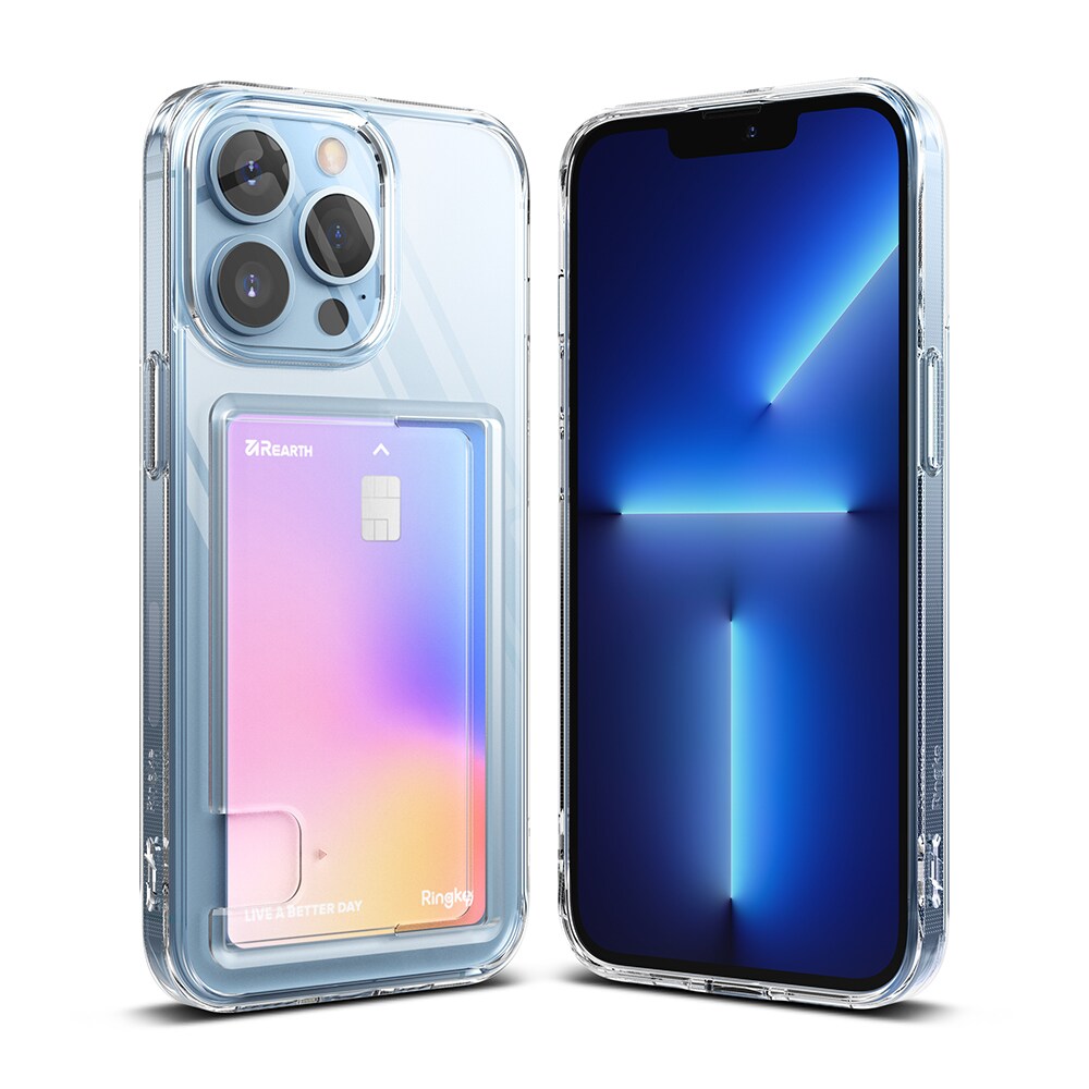 iPhone 13 Pro Fusion cover med kortholder, Gennemsigtig
